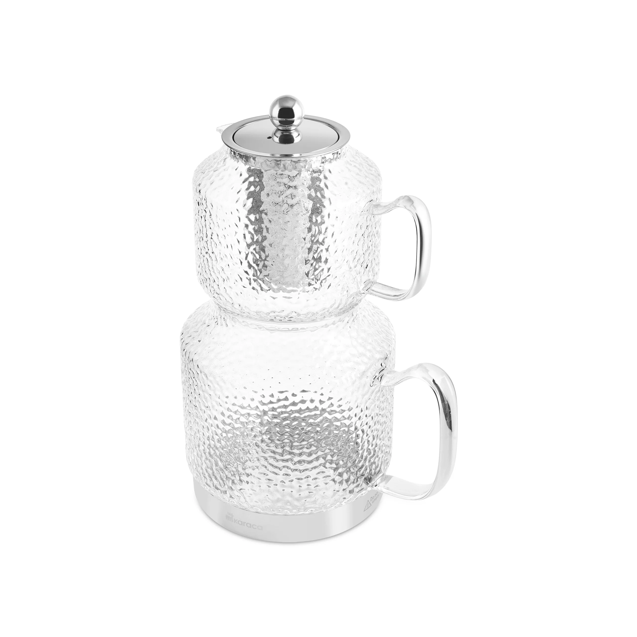 Karaca Glissia Borosilicate Glass Induction Teapot Set, Xlarge, Clear - Image 10