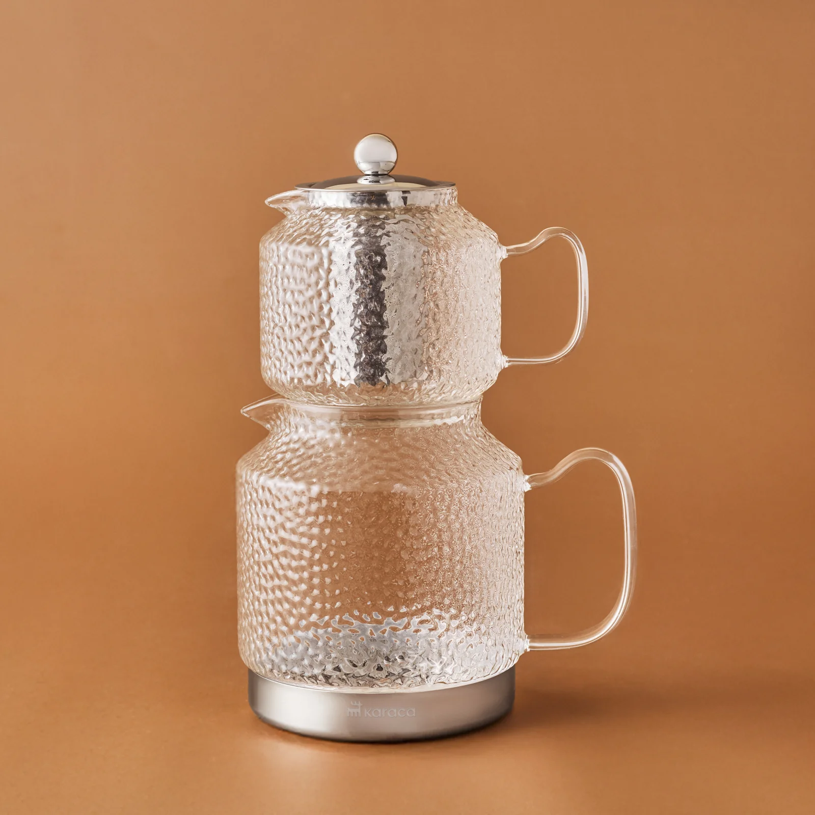 Karaca Glissia Borosilicate Glass Induction Teapot Set, Xlarge, Clear - Image 7