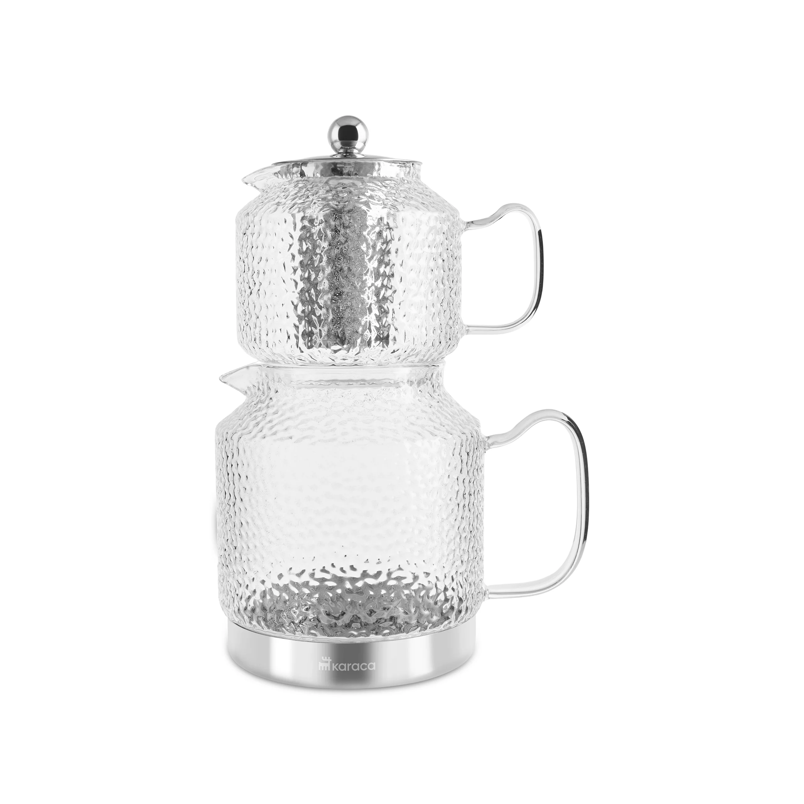 Karaca Glissia Borosilicate Glass Induction Teapot Set, Xlarge, Clear - Image 9