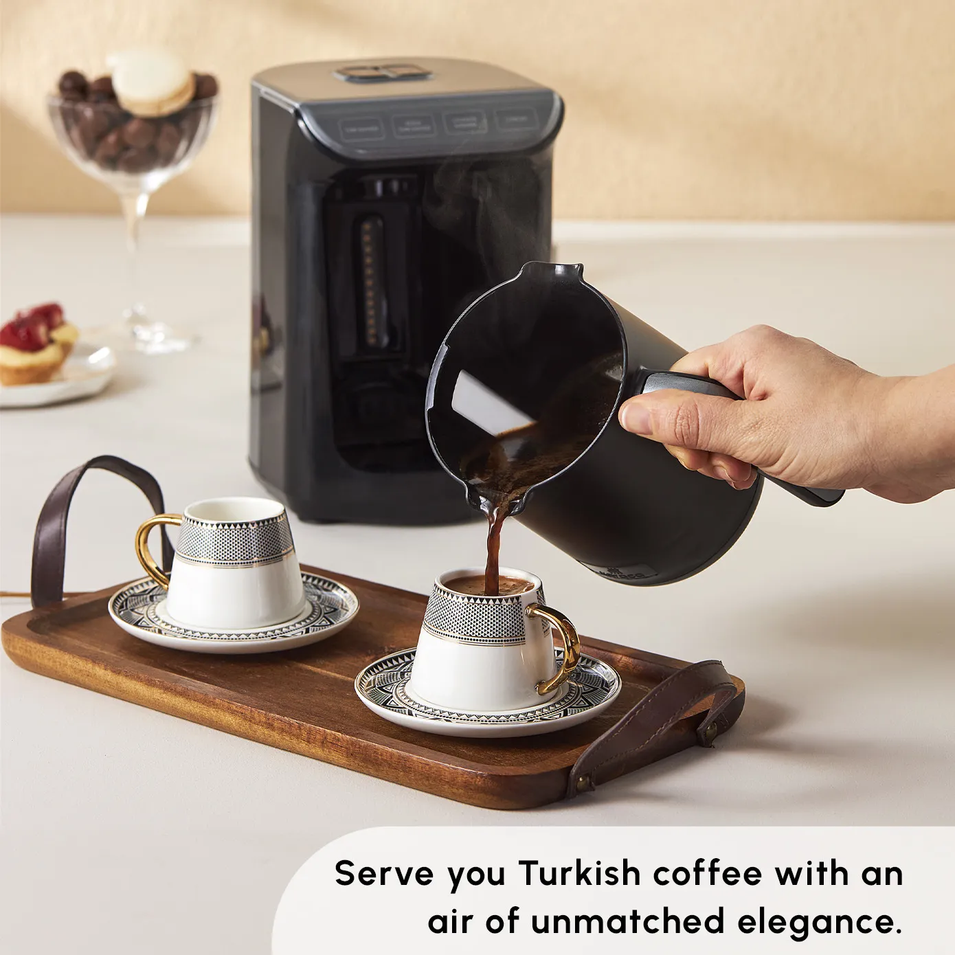 Karaca Globe 12-Piece Porcelain Espresso Turkish Coffee Cup Set for 6 People, 80ml, Multi - Image 7