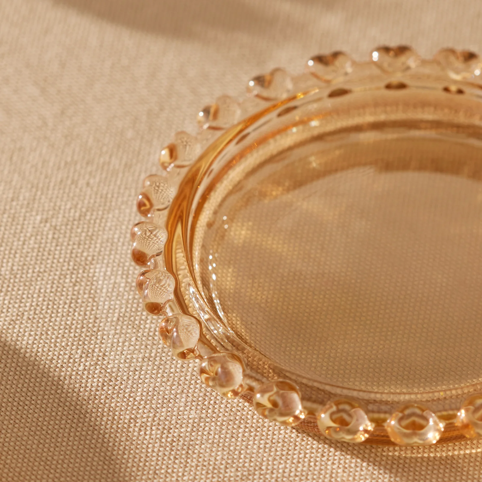 Karaca Glory Glass Snack Bowl, 9cm, Amber - Image 3