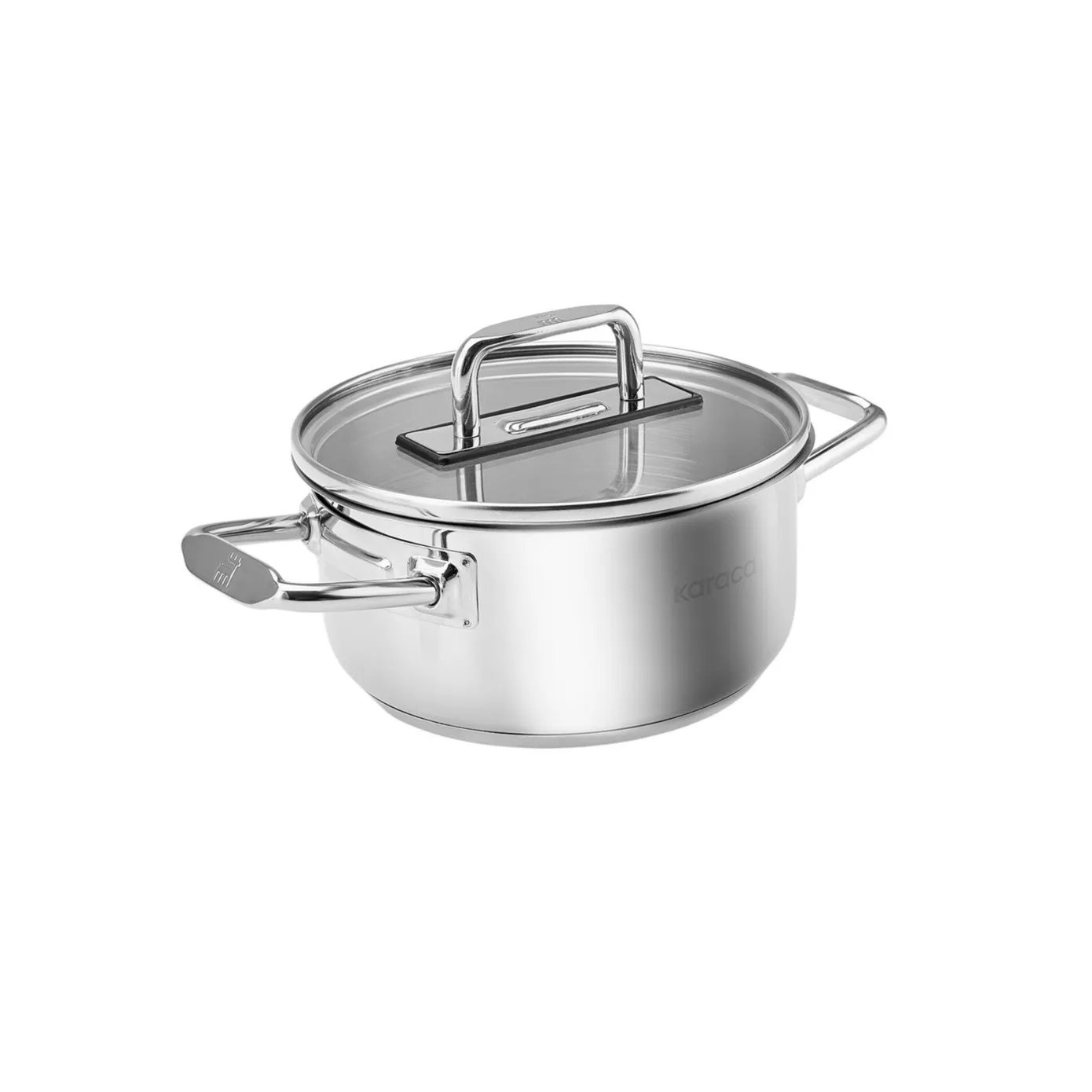 Karaca Grace Stainless Steel Induction Mini Stockpot with Lid, 14cm, Silver - Image 5