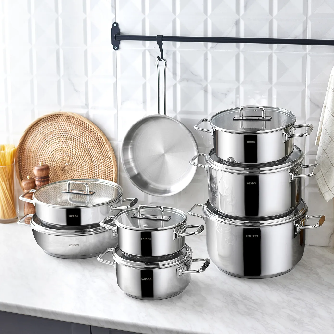 Karaca Grace Stainless Steel Induction Mini Stockpot with Lid, 14cm, Silver - Image 6