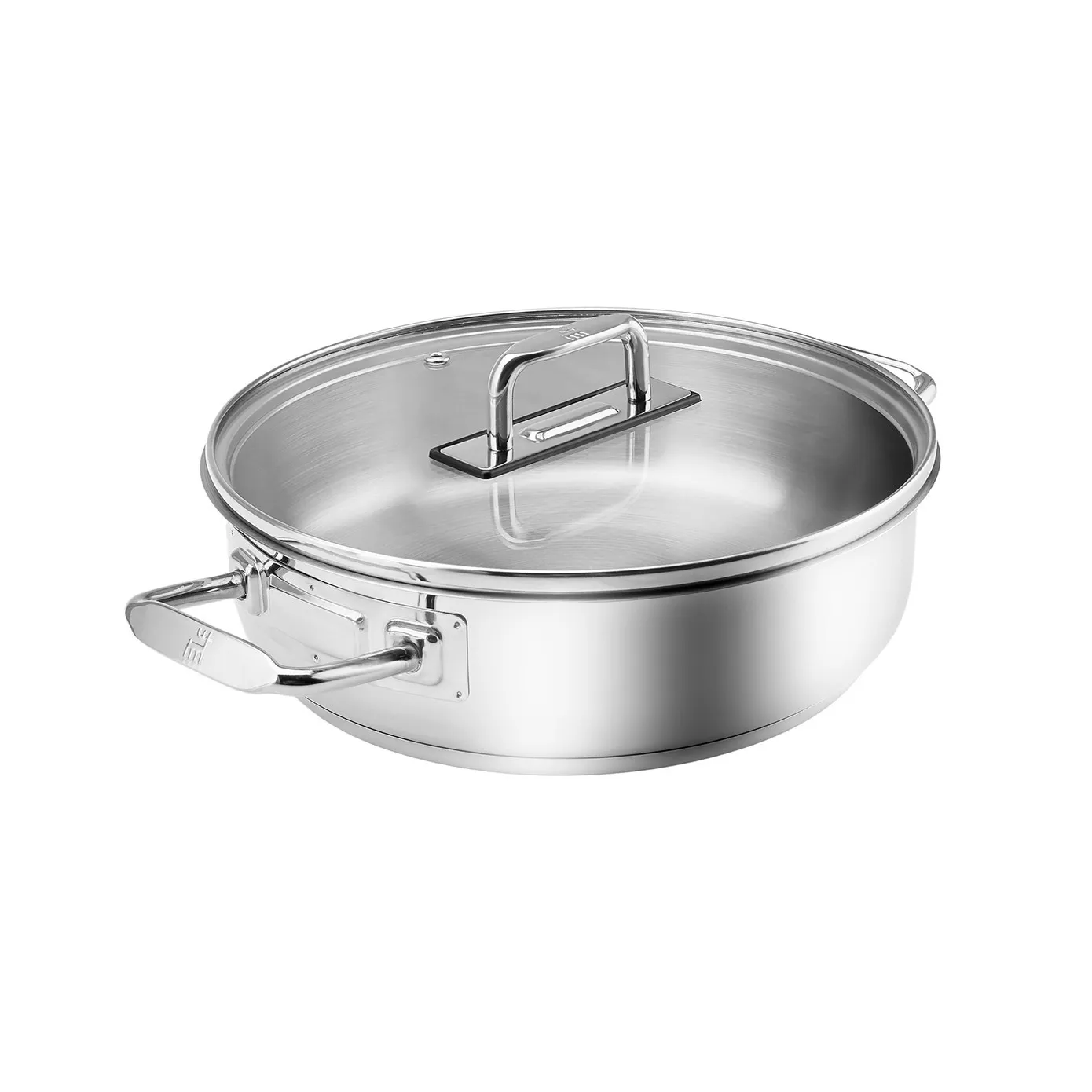 Karaca Grace Stainless Steel Induction Shallow Casserole with Lid, 30cm, Silver - Image 8