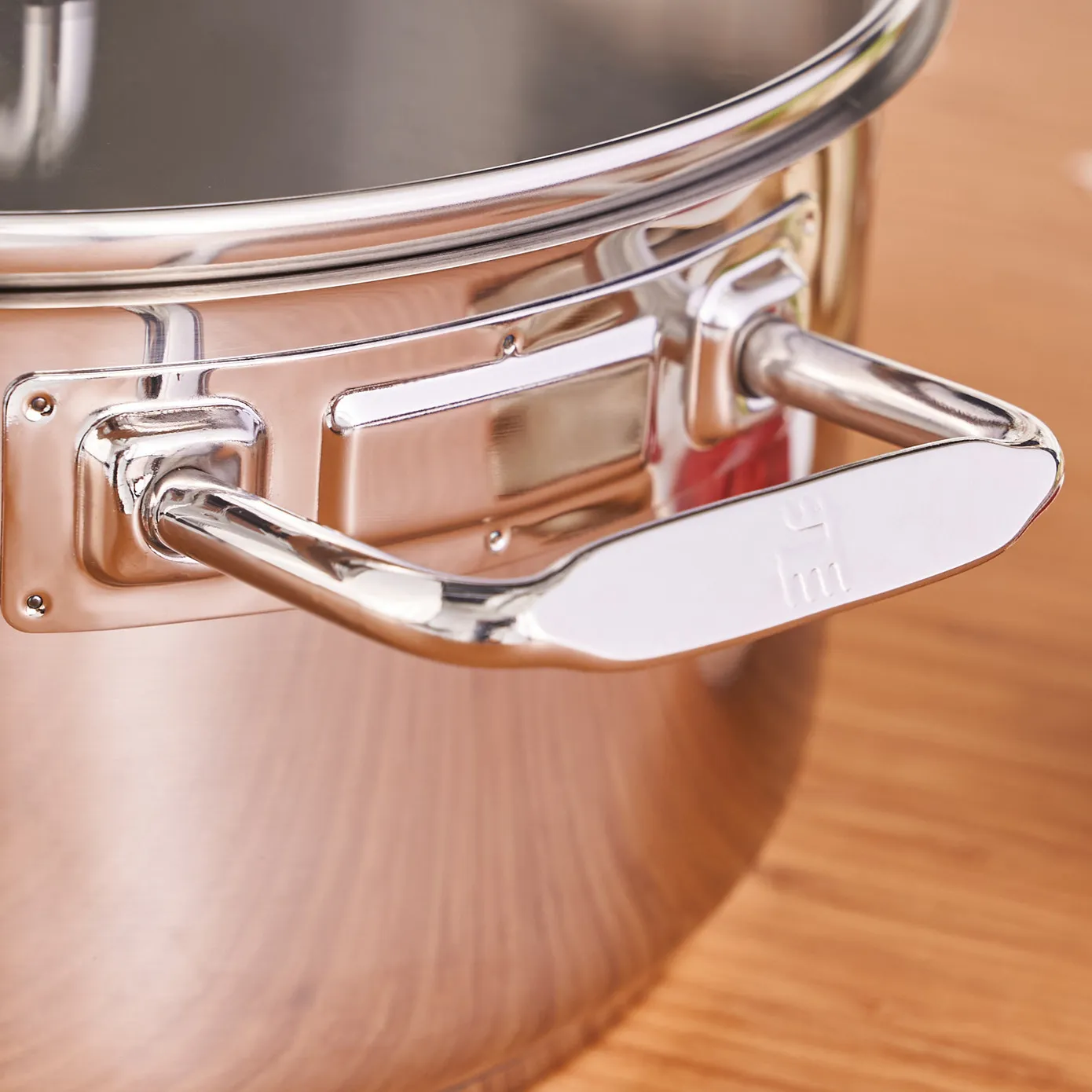 Karaca Grace Stainless Steel Induction Stockpot with Lid, 24cm, Silver - Image 3