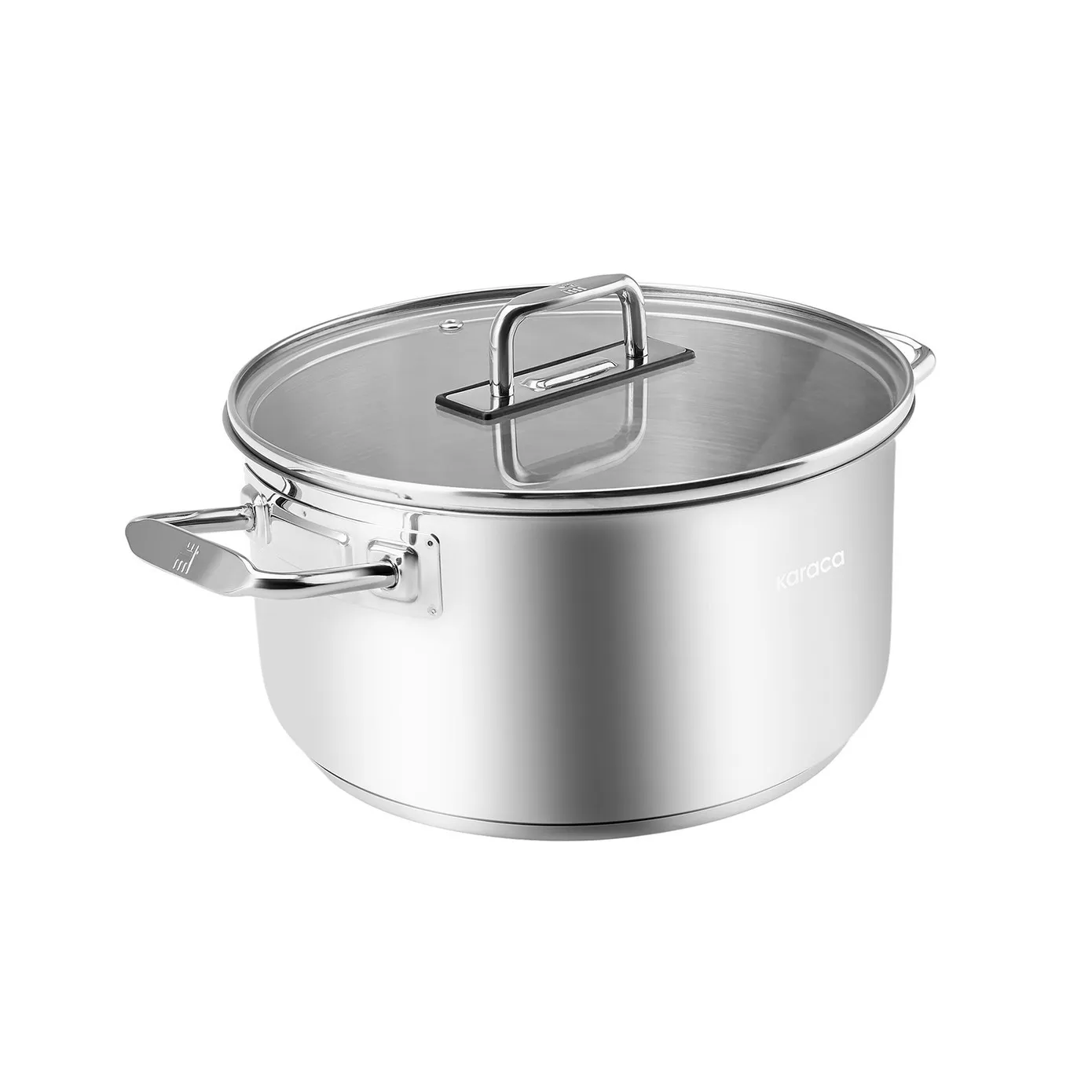 Karaca Grace Stainless Steel Induction Stockpot with Lid, 24cm, Silver - Image 8