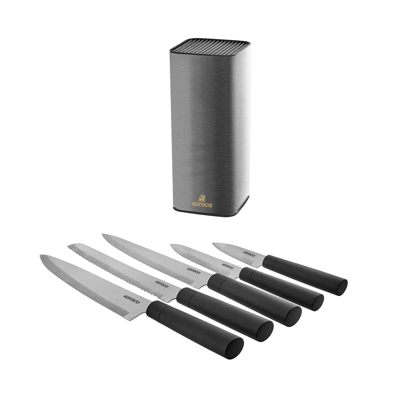 Karaca Grammy Knife Block Set, 5 Piece, Inox Black - Image 6