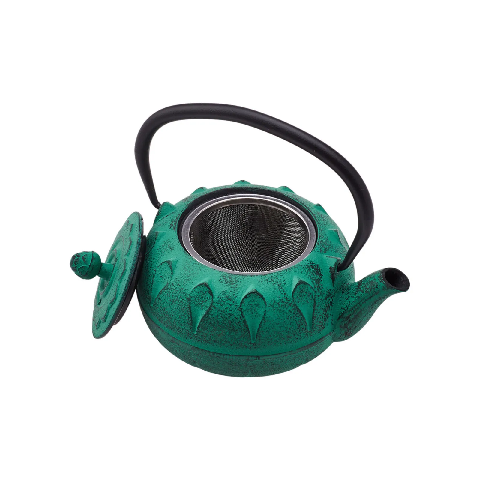 Karaca Greenish Cast Iron Induction Teapot, 600ml, Green Black - Image 6