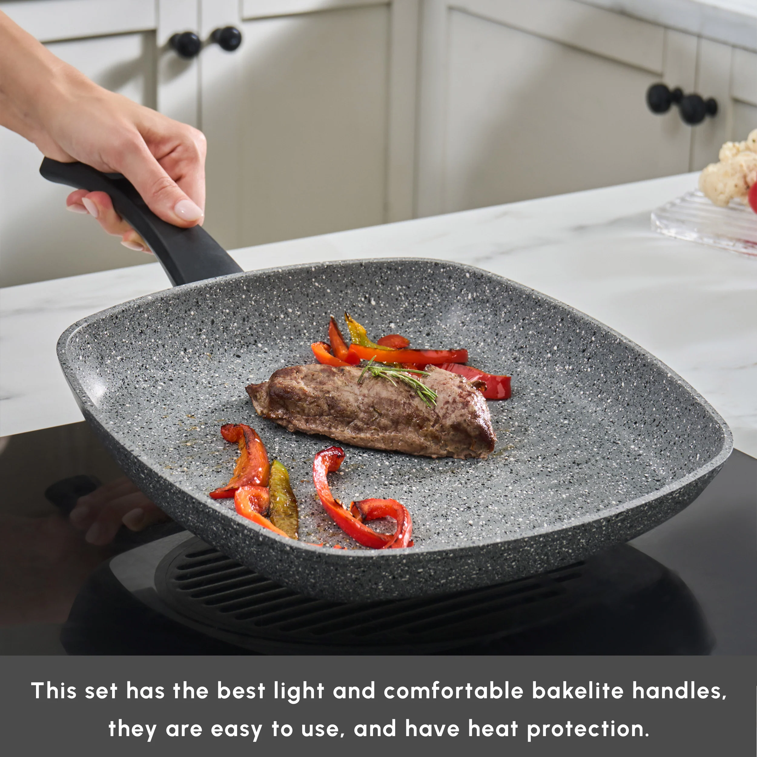 Karaca Gris Biogranite 2-Piece Induction Cookware Set, Grey - Image 6