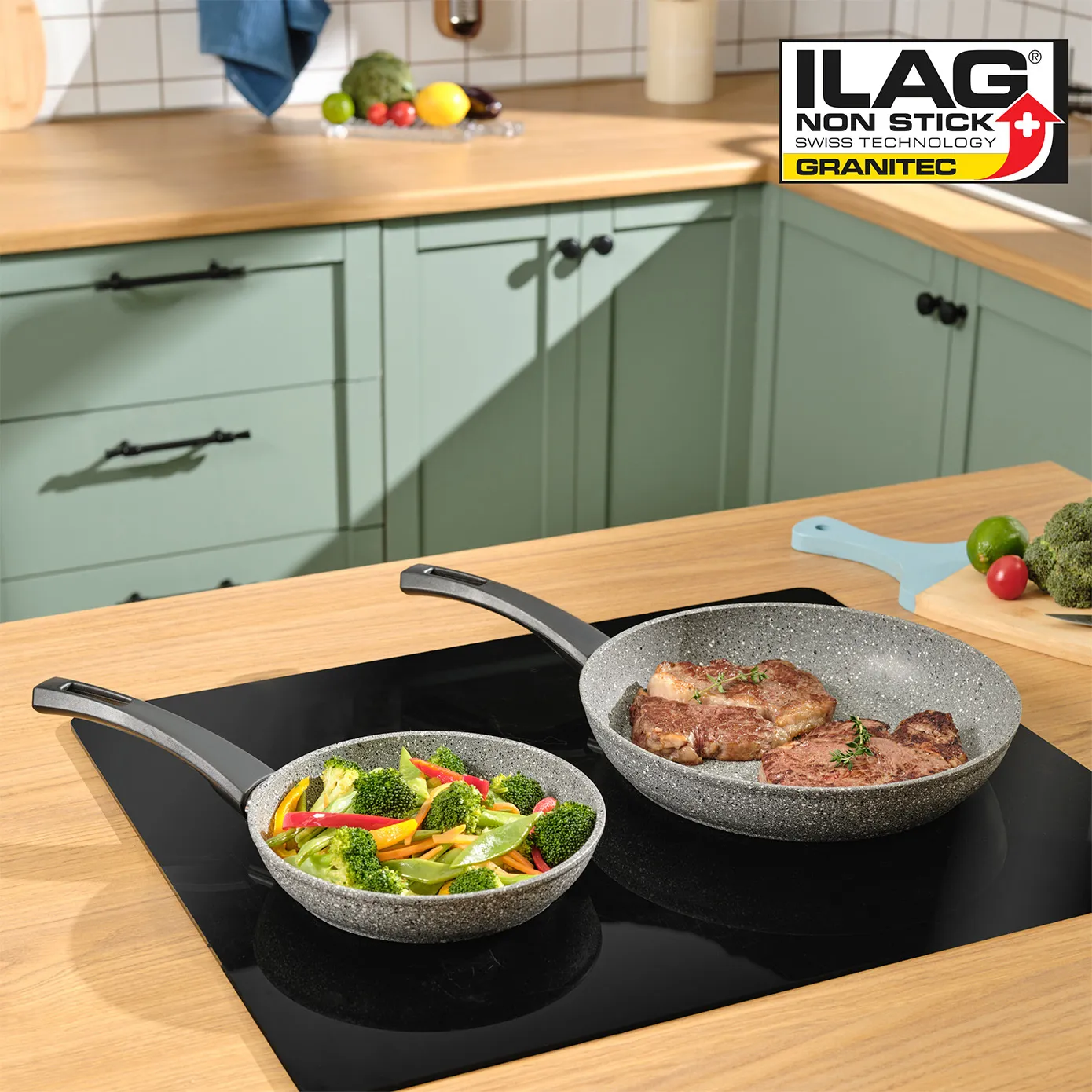 Karaca Gris Biogranite 2-Piece Induction Pan Set, Grey - Image 8