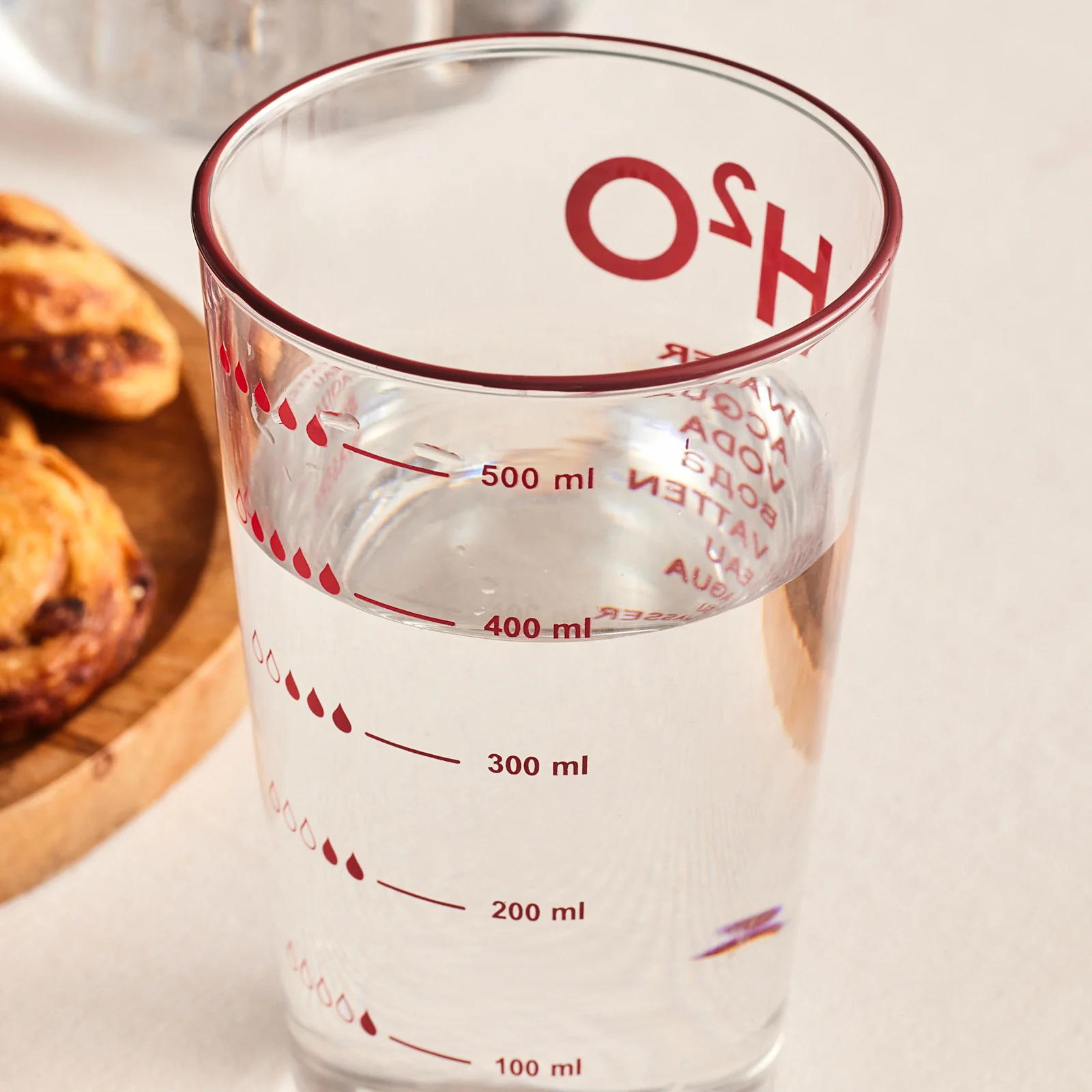 Karaca H20 Highball Glass, 570ml, Red - Image 2