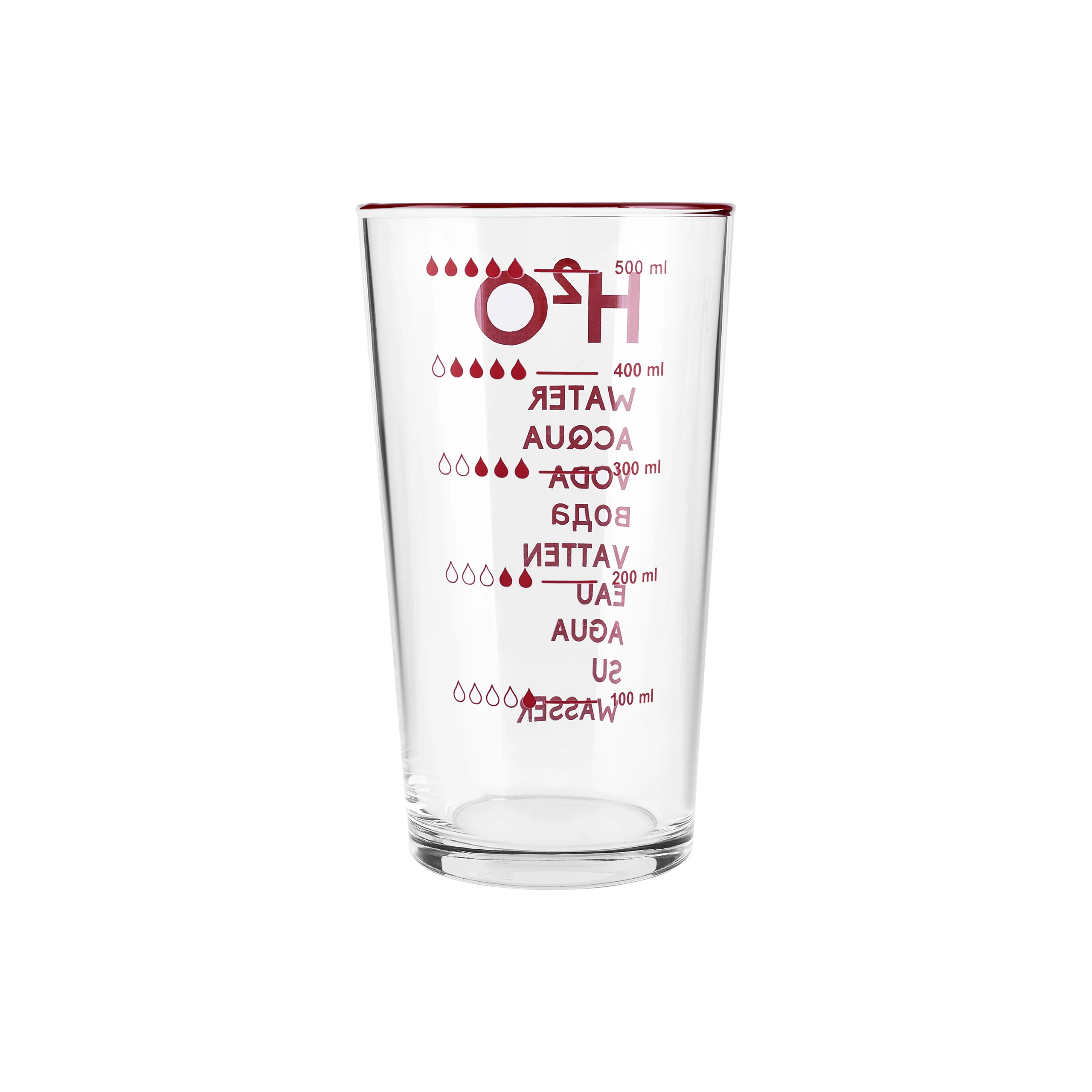 Karaca H20 Highball Glass, 570ml, Red - Image 6