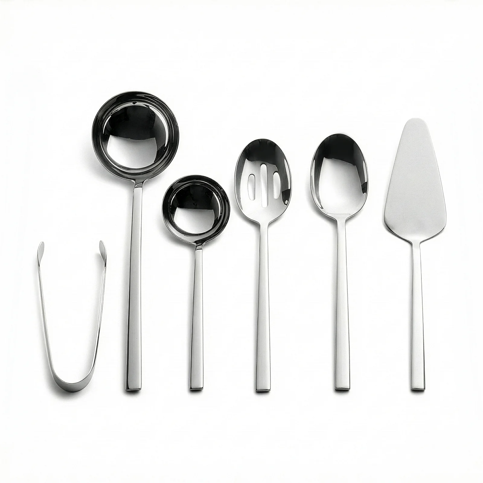 Karaca Halley 91-Piece Stainless Steel Cutlery Set with Serving Set for 12 People, Silver - Image 11