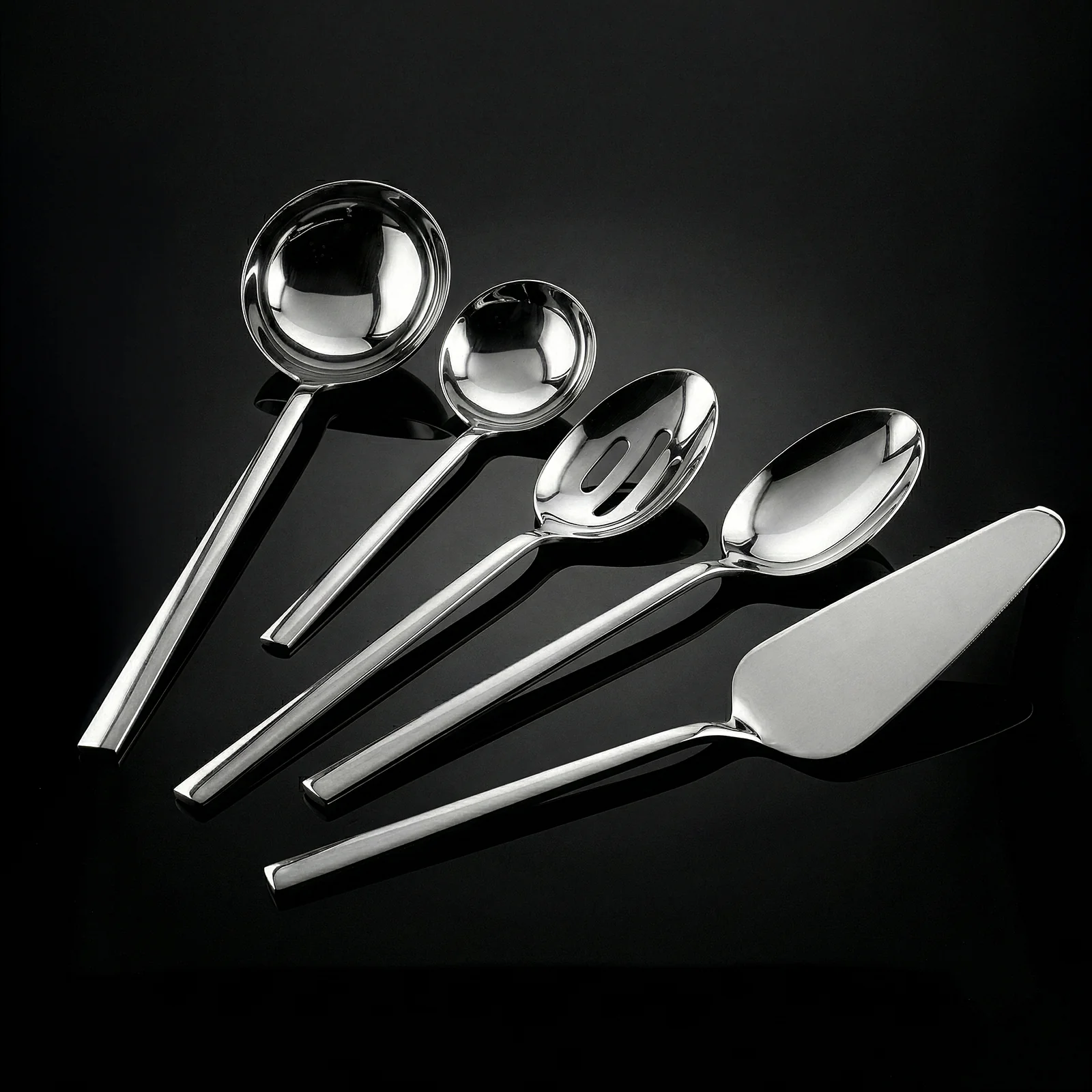 Karaca Halley 91-Piece Stainless Steel Cutlery Set with Serving Set for 12 People, Silver - Image 8