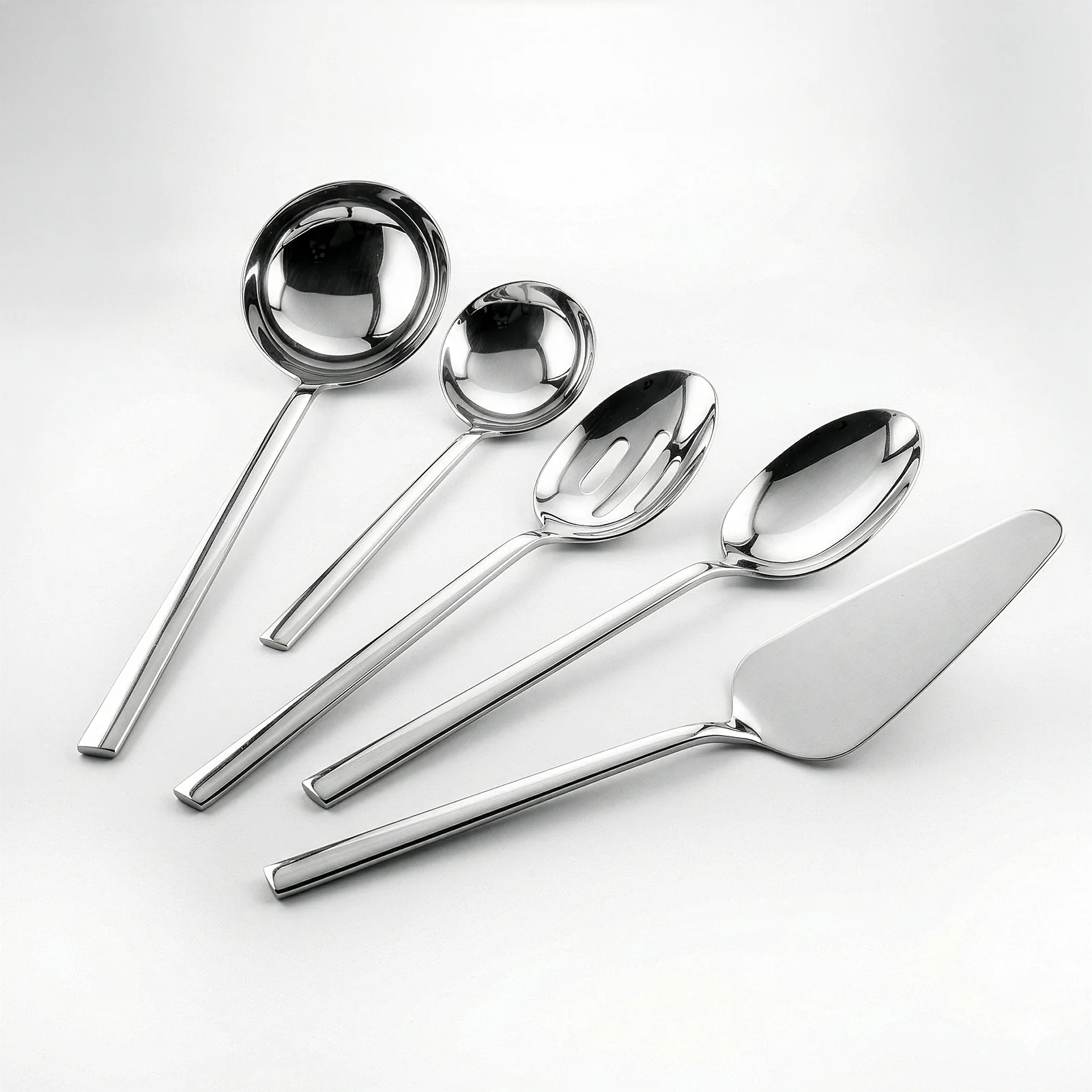 Karaca Halley 91-Piece Stainless Steel Cutlery Set with Serving Set for 12 People, Silver - Image 9