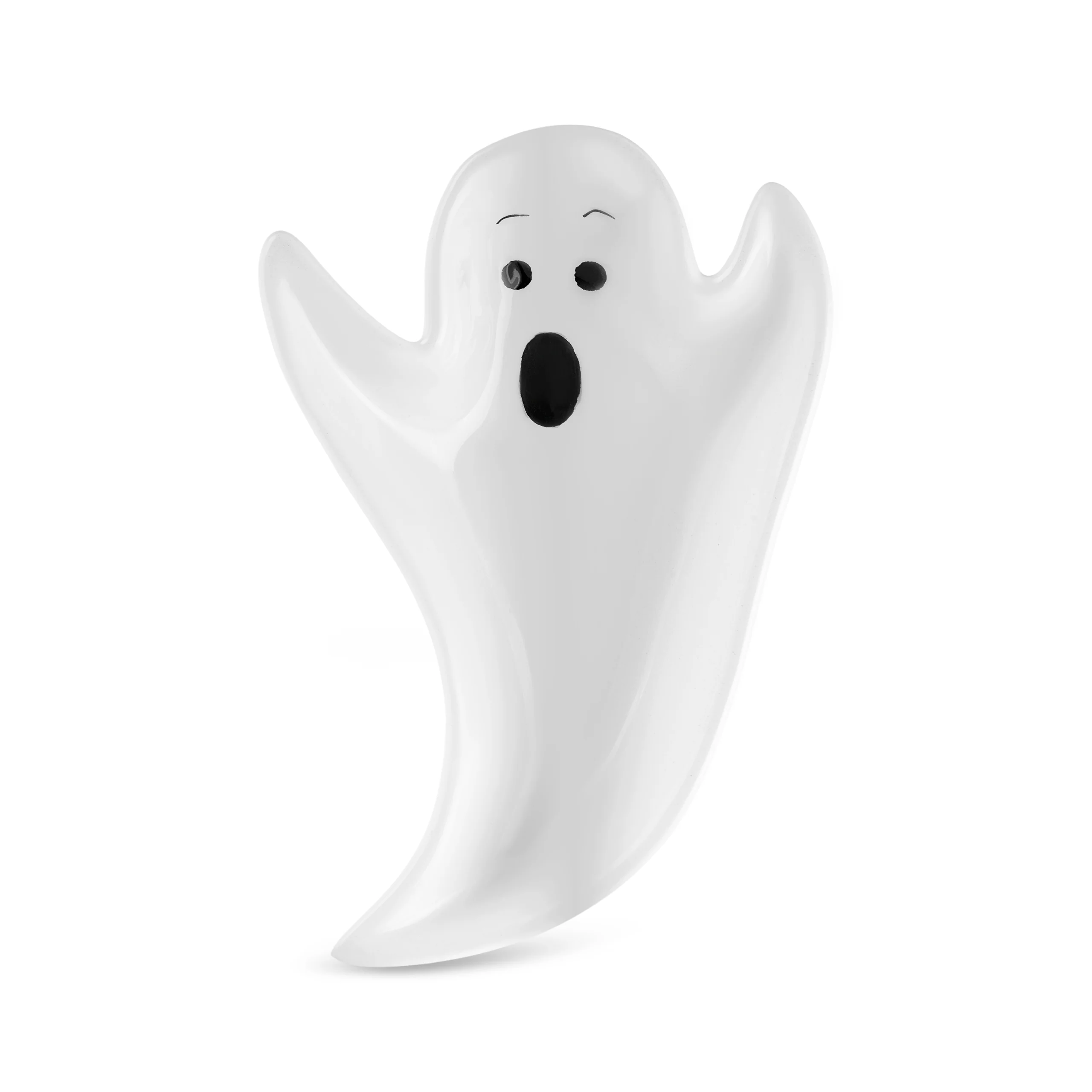 Karaca Halloween Ghosts Ceramic Snack Bowl, 12cm, Black White - Image 2