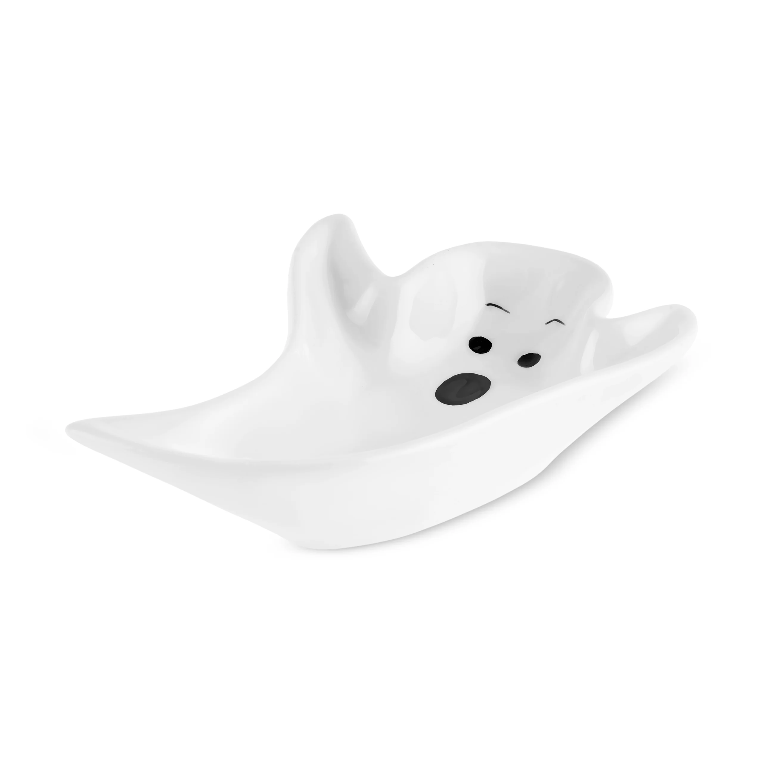 Karaca Halloween Ghosts Ceramic Snack Bowl, 12cm, Black White - Image 3