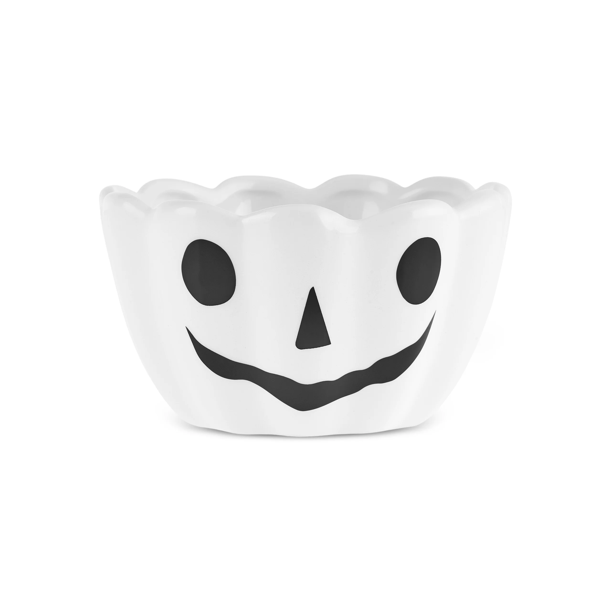 Karaca Halloween Pumpkin Ceramic Snack Bowl, 13cm, White - Image 2