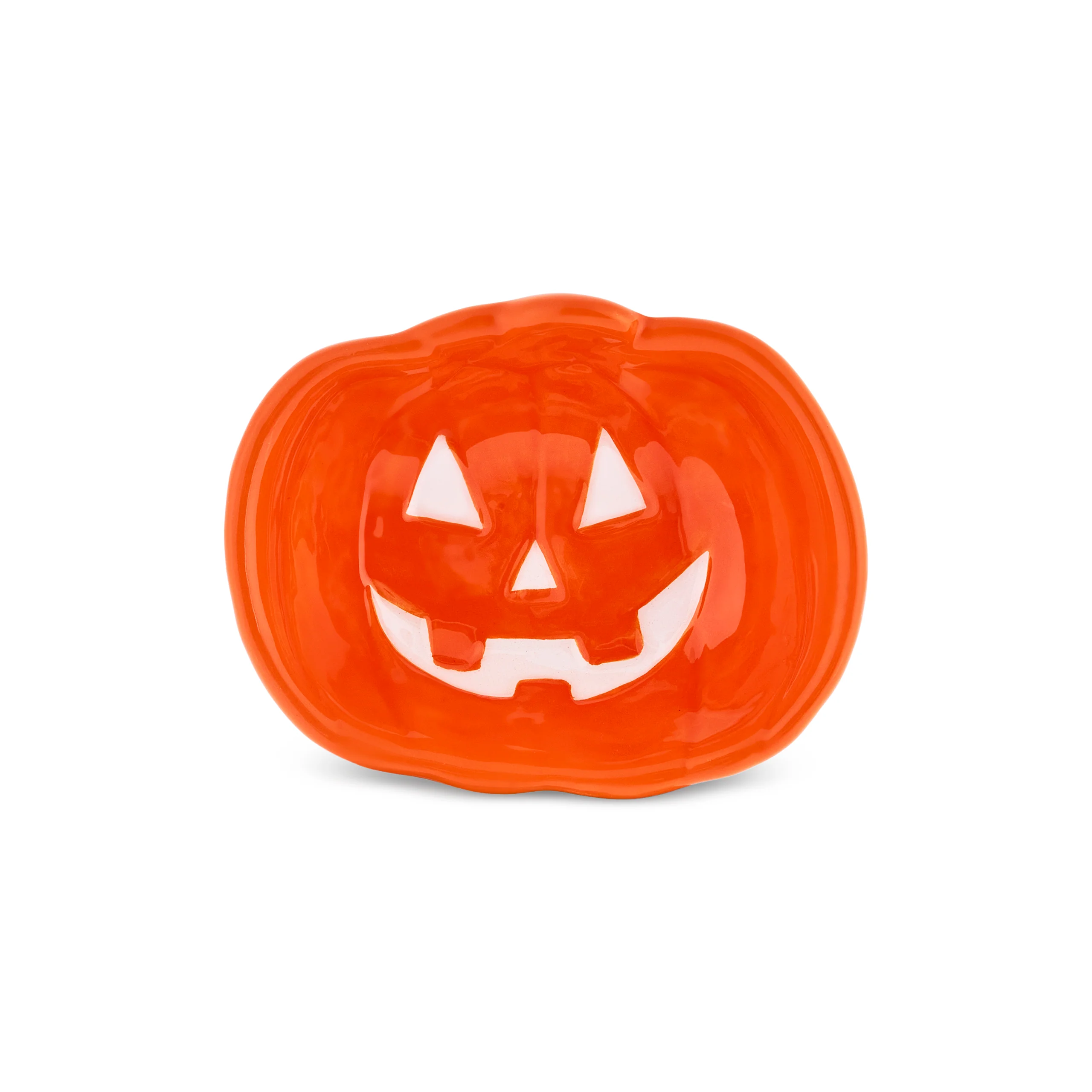 Karaca Halloween Tiny Pumpkin Ceramic Snack Bowl, 8cm, Orange - Image 2