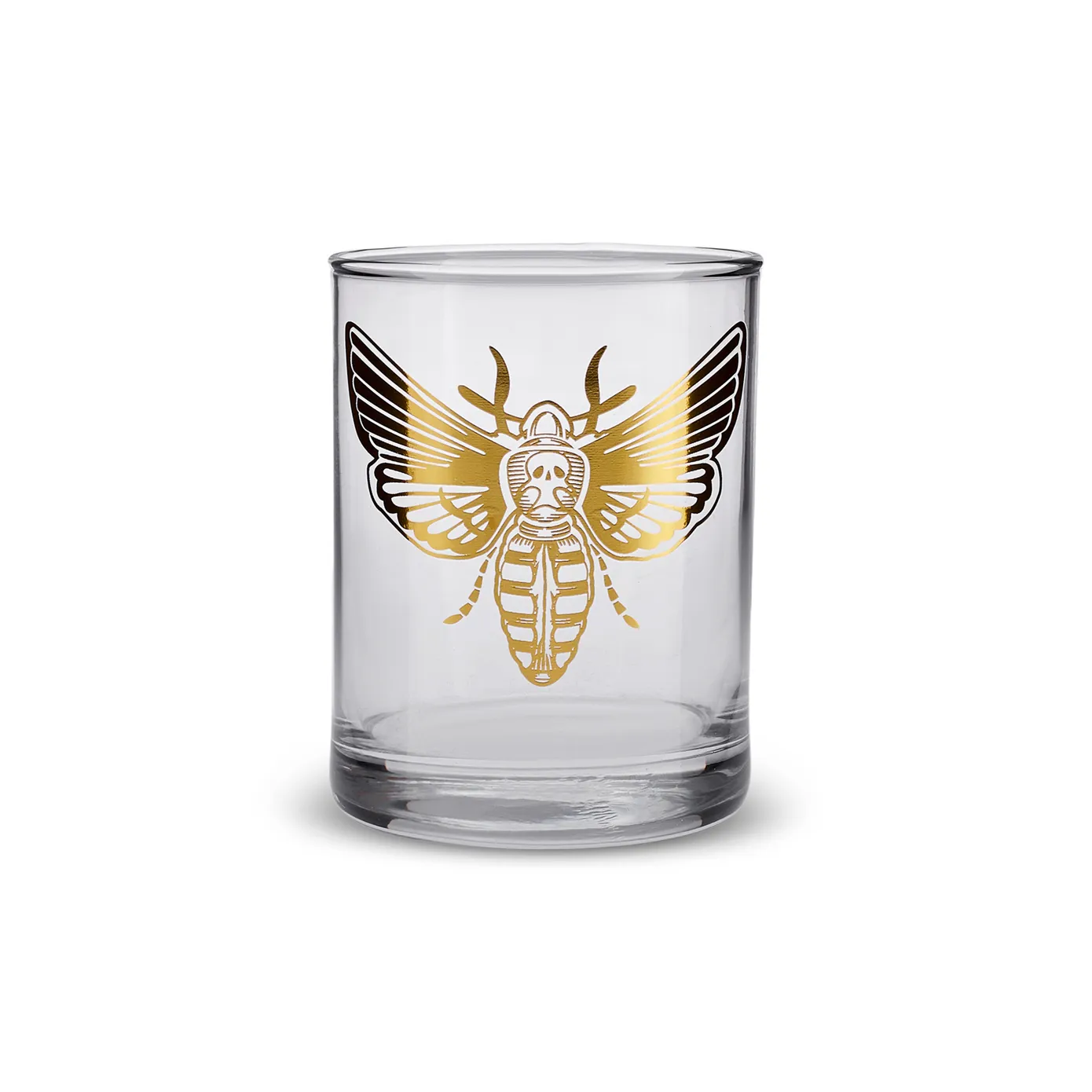 Karaca Halloween Beetle Glass Tumbler Glass, 380ml, Gold