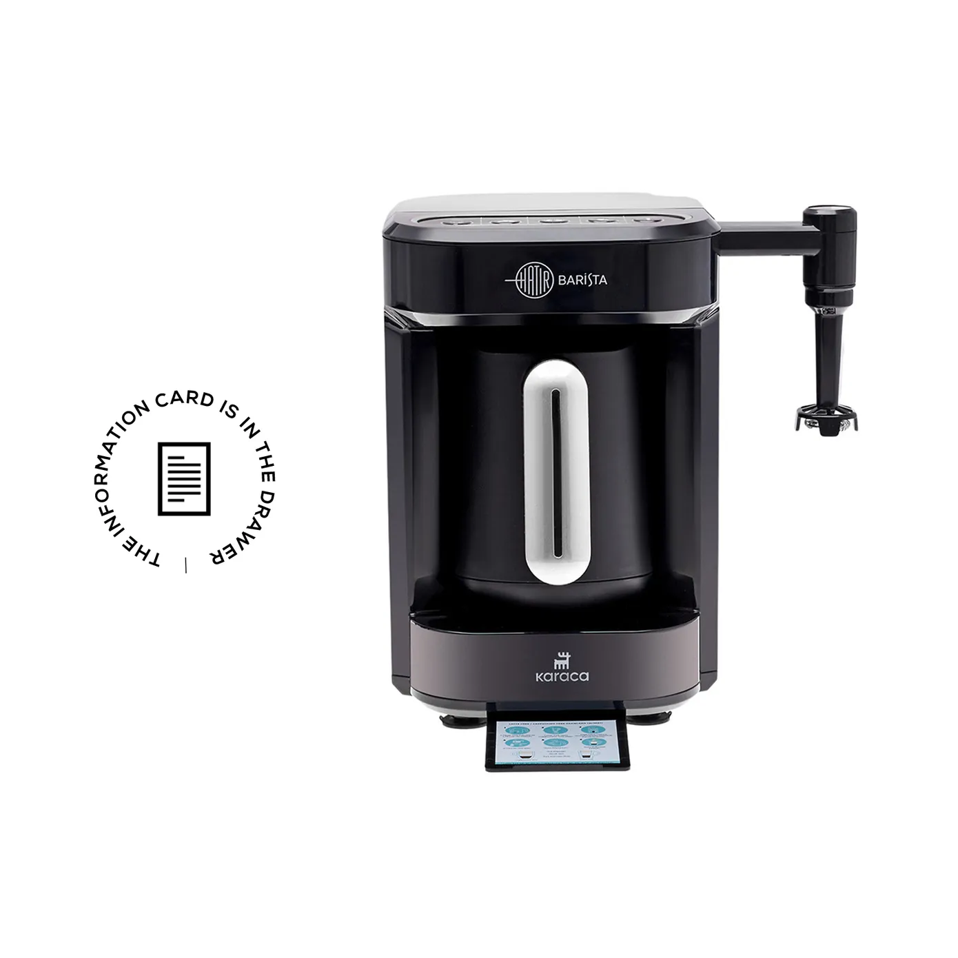 Karaca Hatır Barista Cappuccino and Turkish Coffee Maker, 735W, Pearl White - Image 4