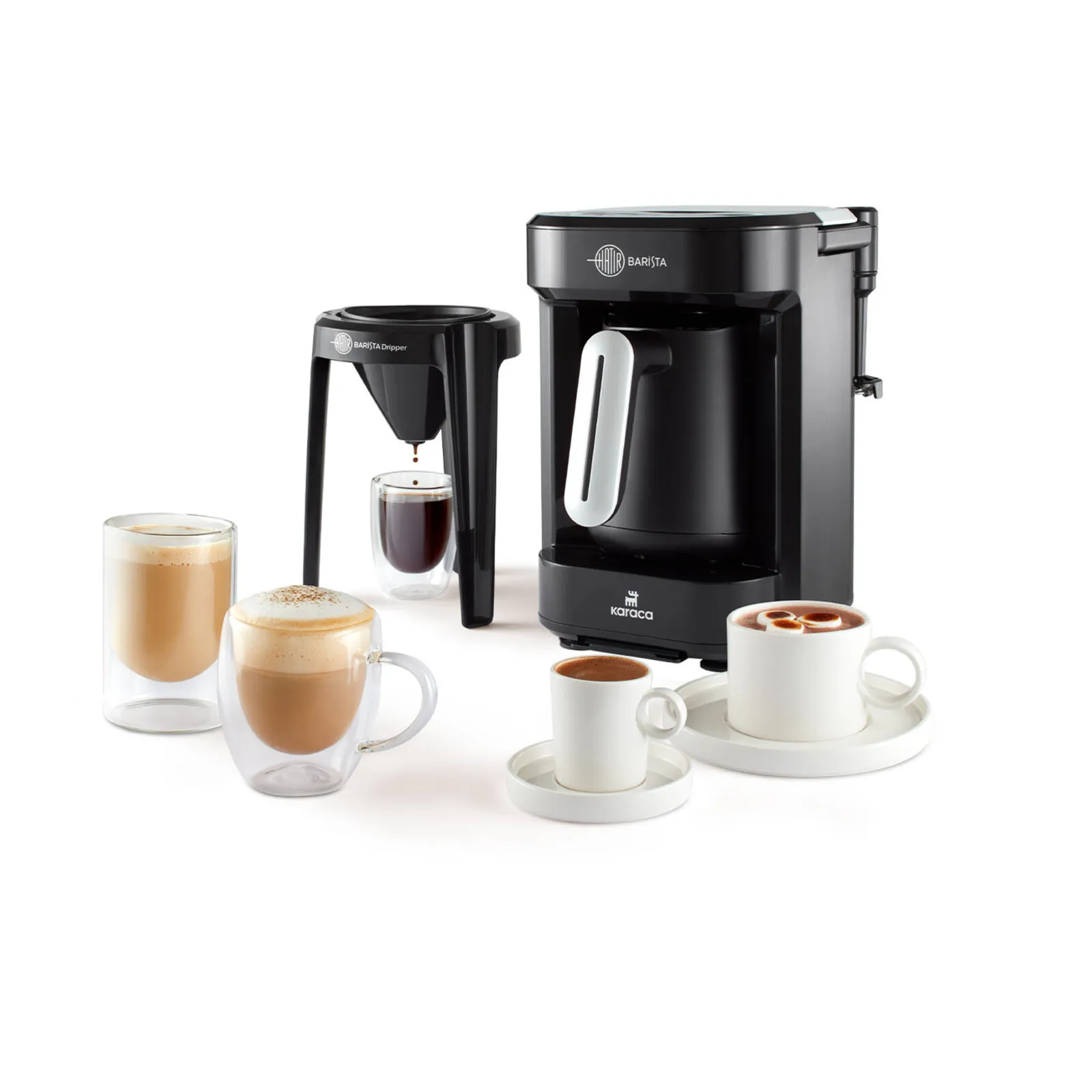 Karaca Hatır Barista Cappuccino and Turkish Coffee Maker, 735W, Pearl White - Image 7