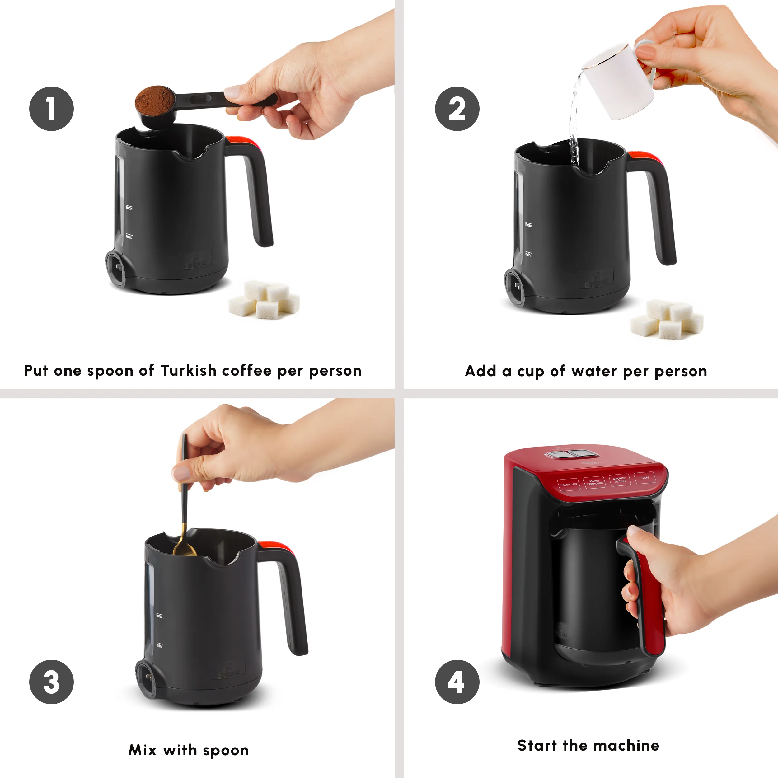 Karaca Hatır Köz Milky Turkish Coffee Maker, 535W, Imperial Red - Image 5