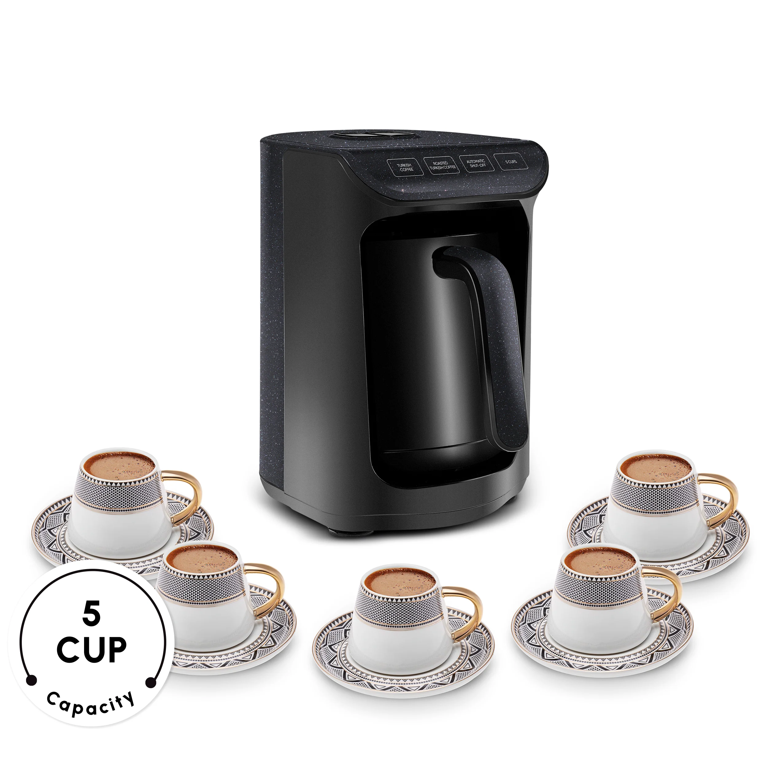 Karaca Hatır Köz Milky Turkish Coffee Maker, 535W, Shiny Black - Image 6