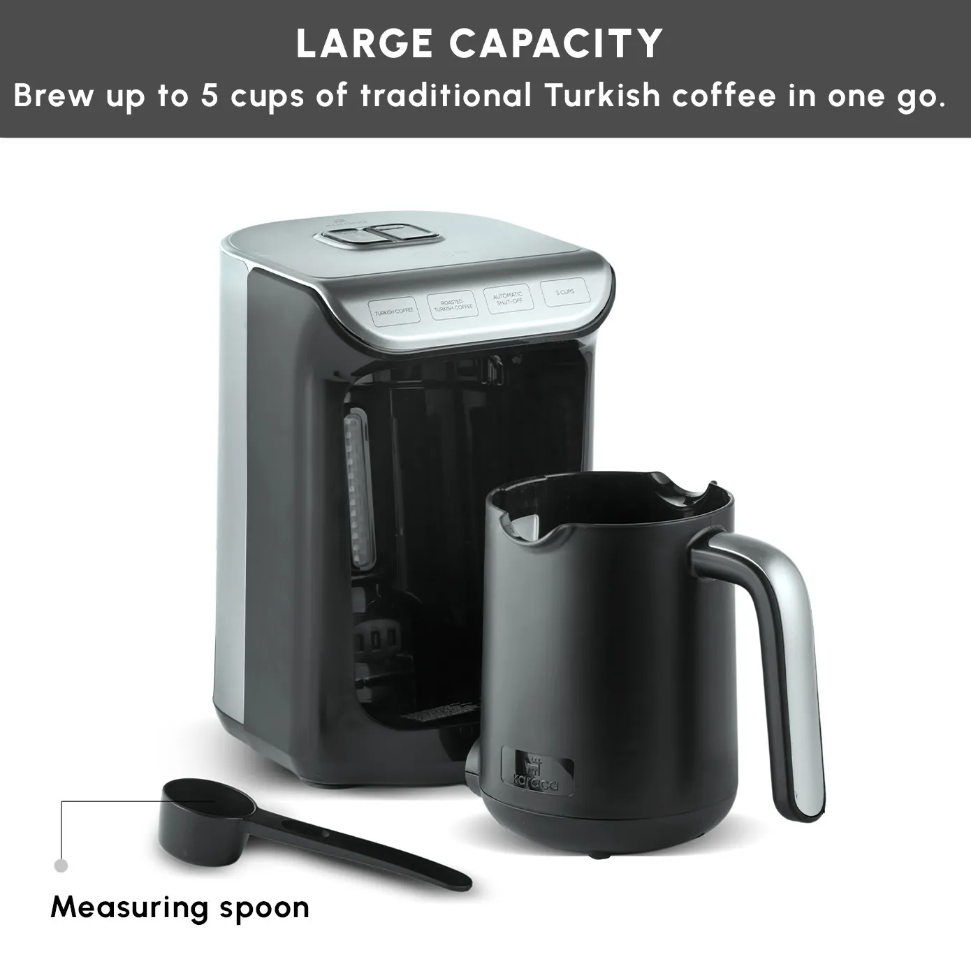Karaca Hatır Köz Turkish Coffee Maker, 535W, Anthracite - Image 3