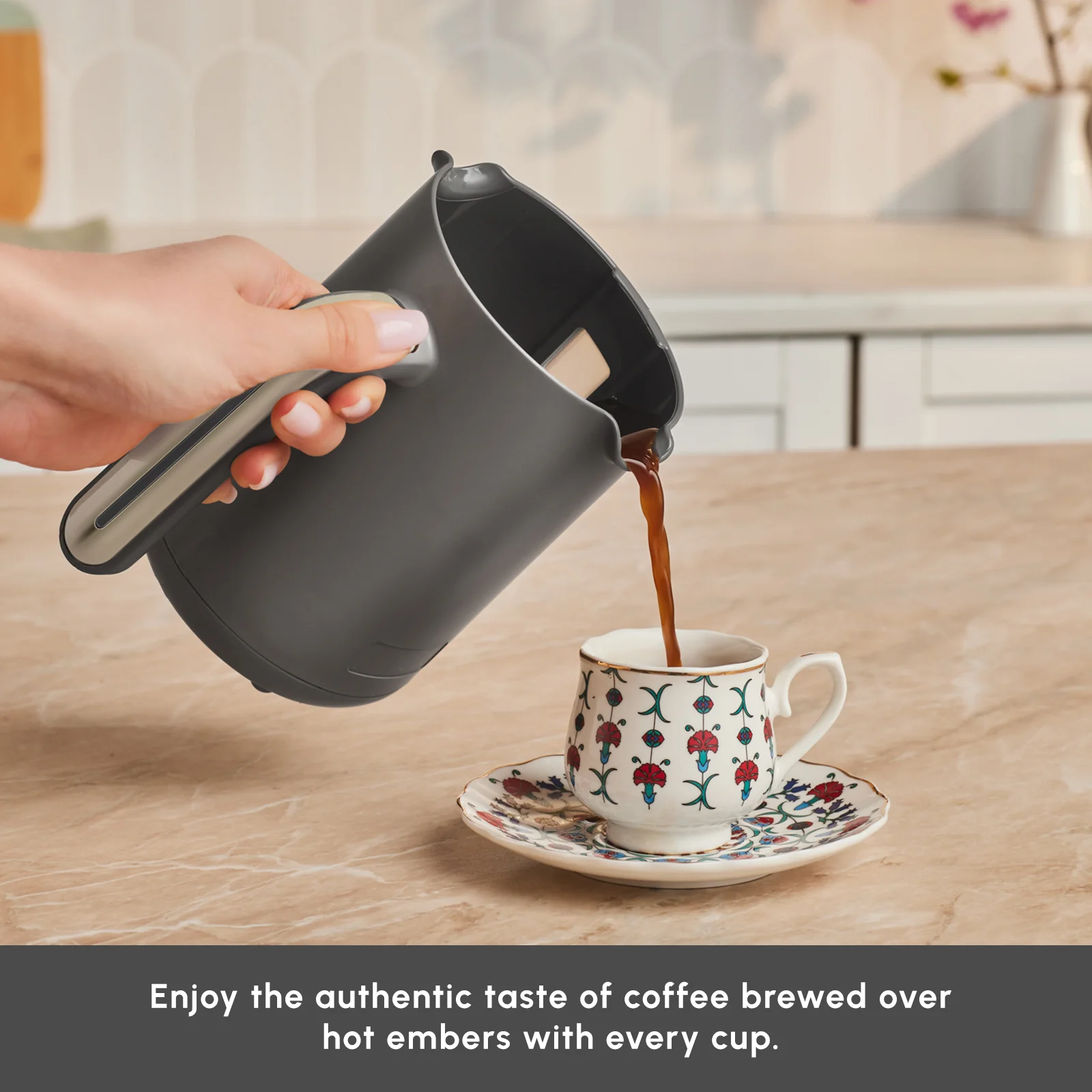 Karaca Hatır Neo Turkish Coffee Maker, 535W, Starlight - Image 4