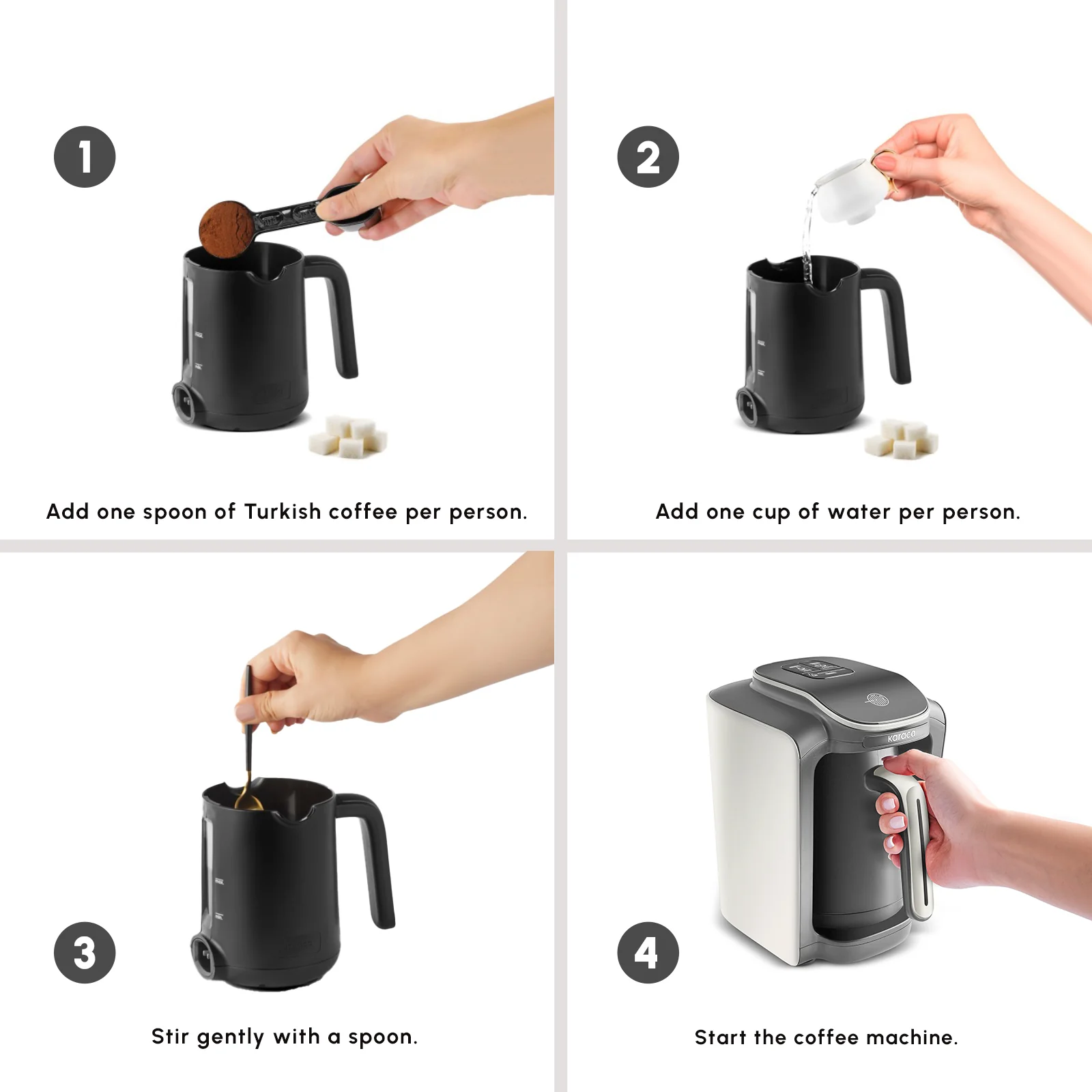 Karaca Hatır Neo Turkish Coffee Maker, 535W, Starlight - Image 6