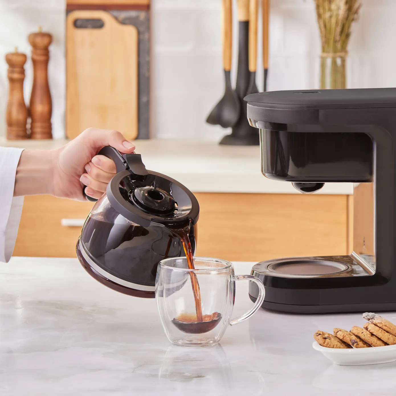 Karaca Hatır Plus Mod 5 in 1 Tea, Coffee Maker and Milk Steamer, 1385W, Black Copper - Image 7
