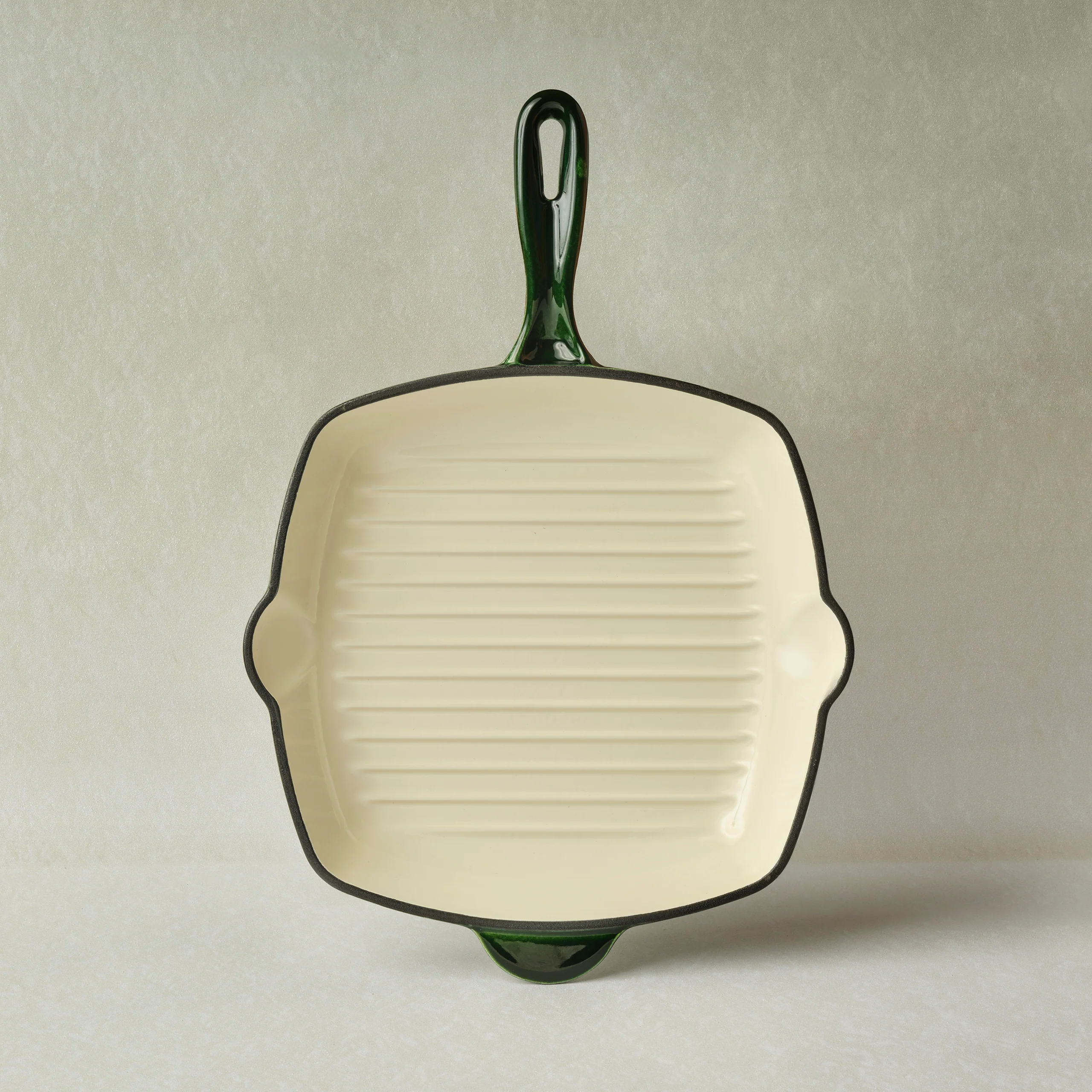 Karaca Heritage Enamelled Cast Iron Grill Pan, 26 cm, Green