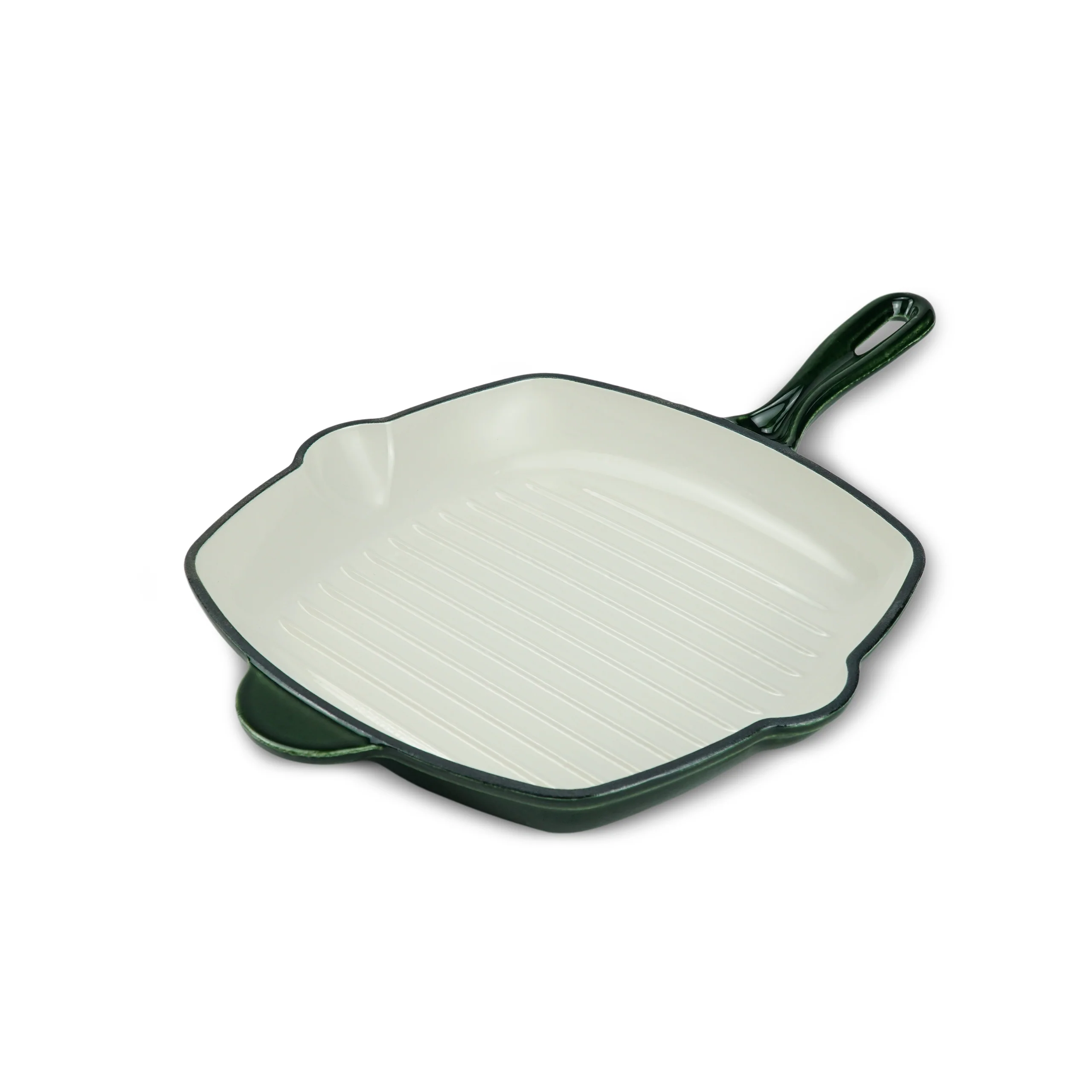 Karaca Heritage Enamelled Cast Iron Grill Pan, 26 cm, Green - Image 9