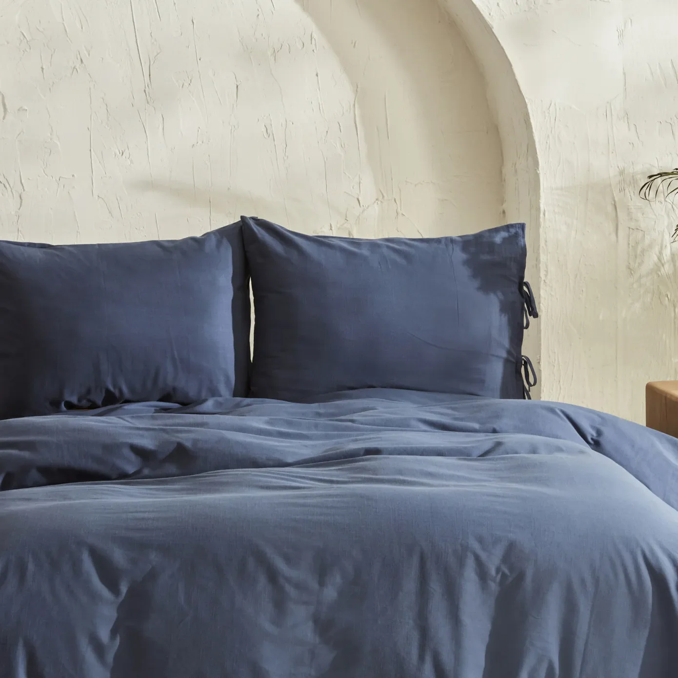 Karaca Home 4 Elements 100% Turkish Cotton Duvet Cover Set with Bed Sheet, Double, Navy Blue - Image 2