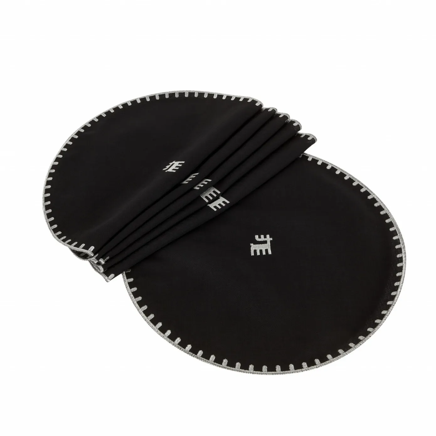 Karaca Home 50th Anniversary Collection Core Round Placemat Set, 6 Piece, 38cm, Black Silver - Image 4