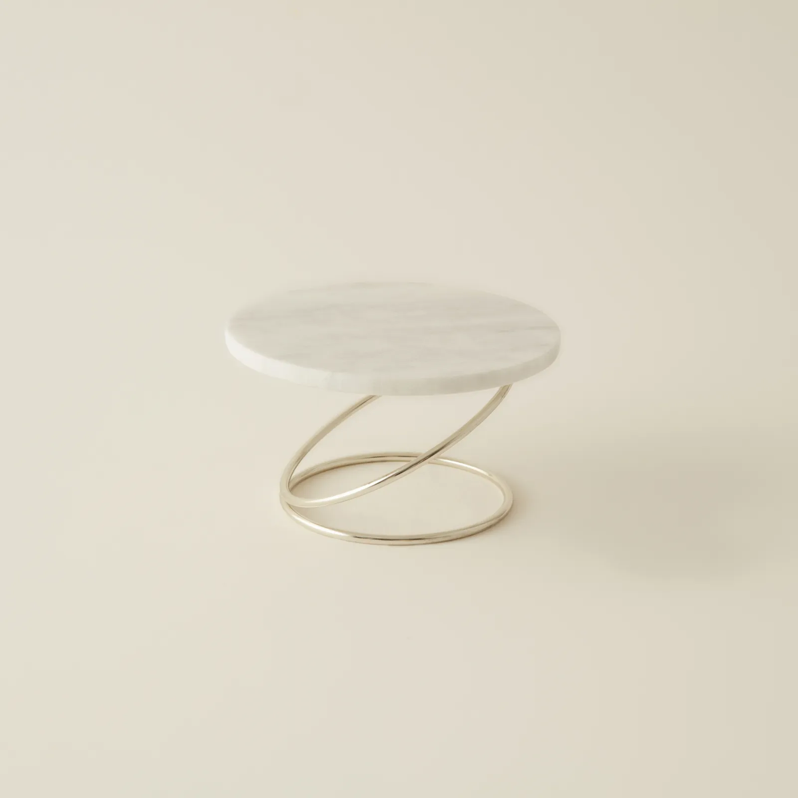 Karaca Home Angelina Marble Decorative Candle Holder,17x9cm, Silver
