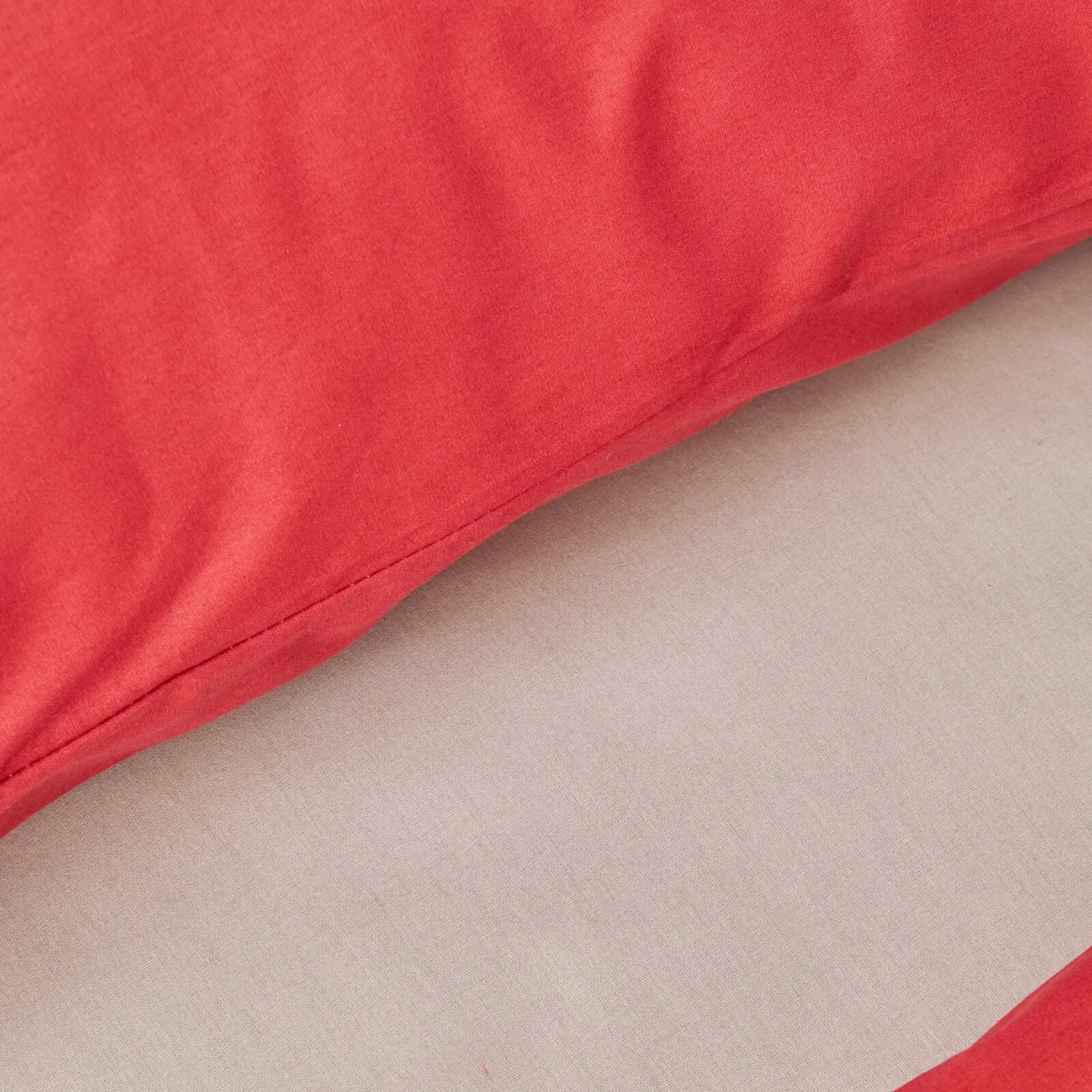 Karaca Home Basic 100% Turkish Cotton Duvet Cover Set with Bed Sheet, Double, Red Beige - Image 3