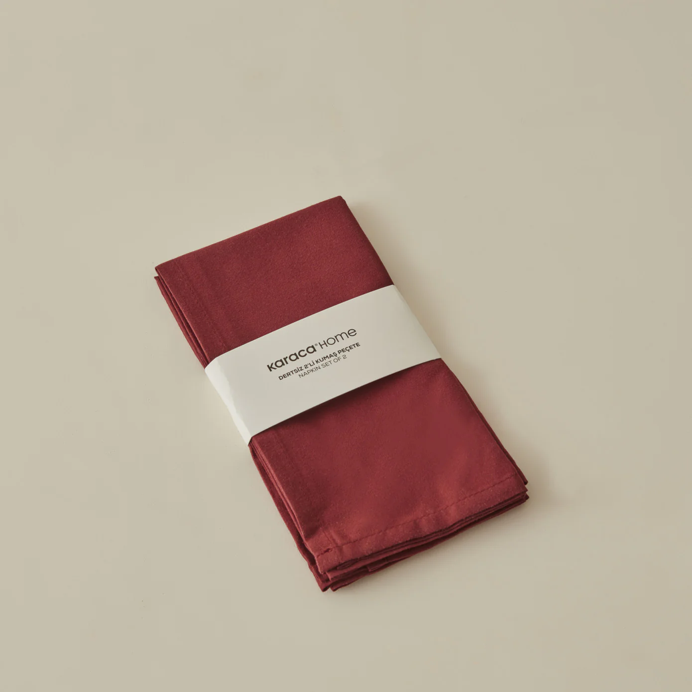 Karaca Home Belle 2-Piece Fabric Napkin, 40x40cm, Burgundy - Image 2