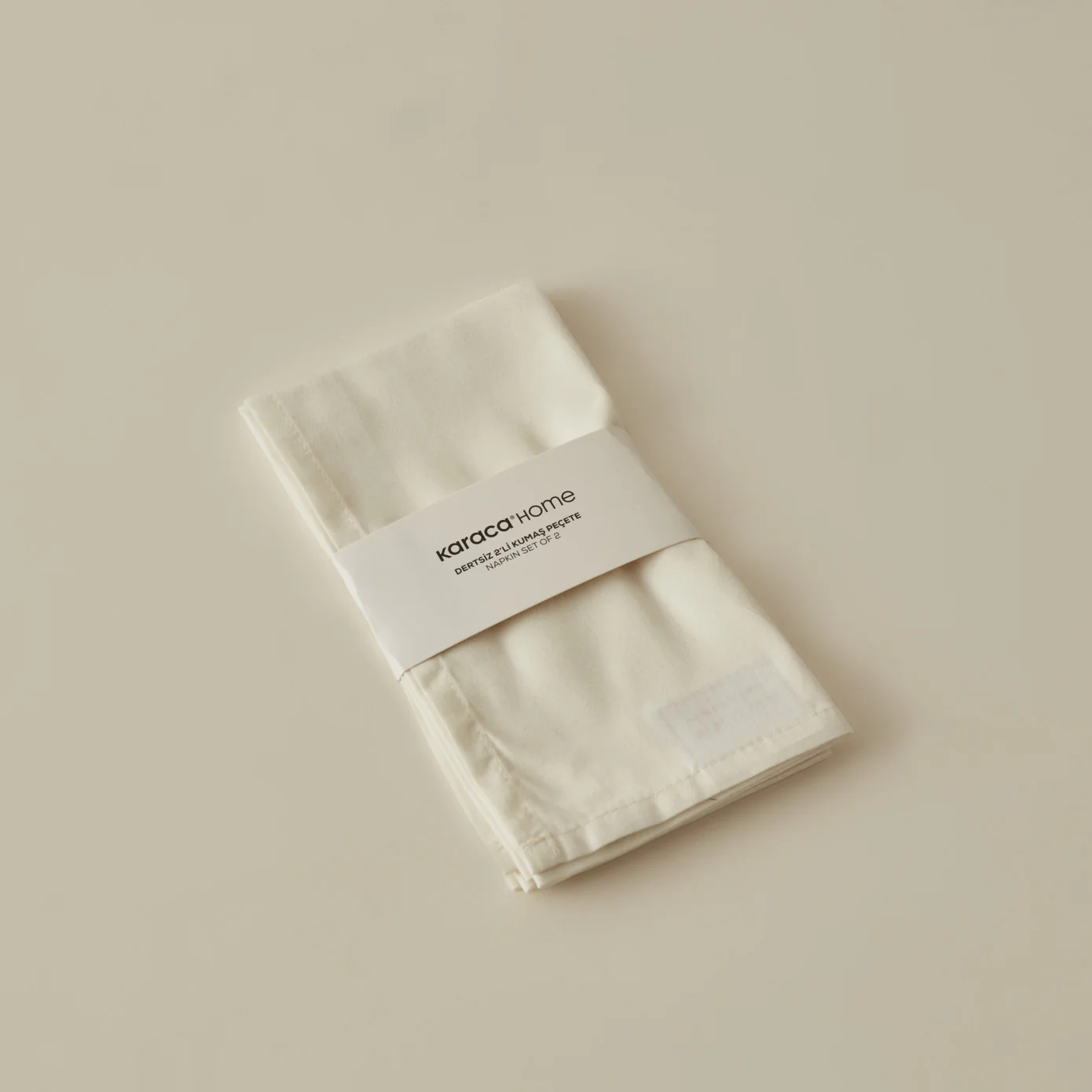 Karaca Home Belle 2-Piece Fabric Napkin, 40x40cm, Ecru - Image 2