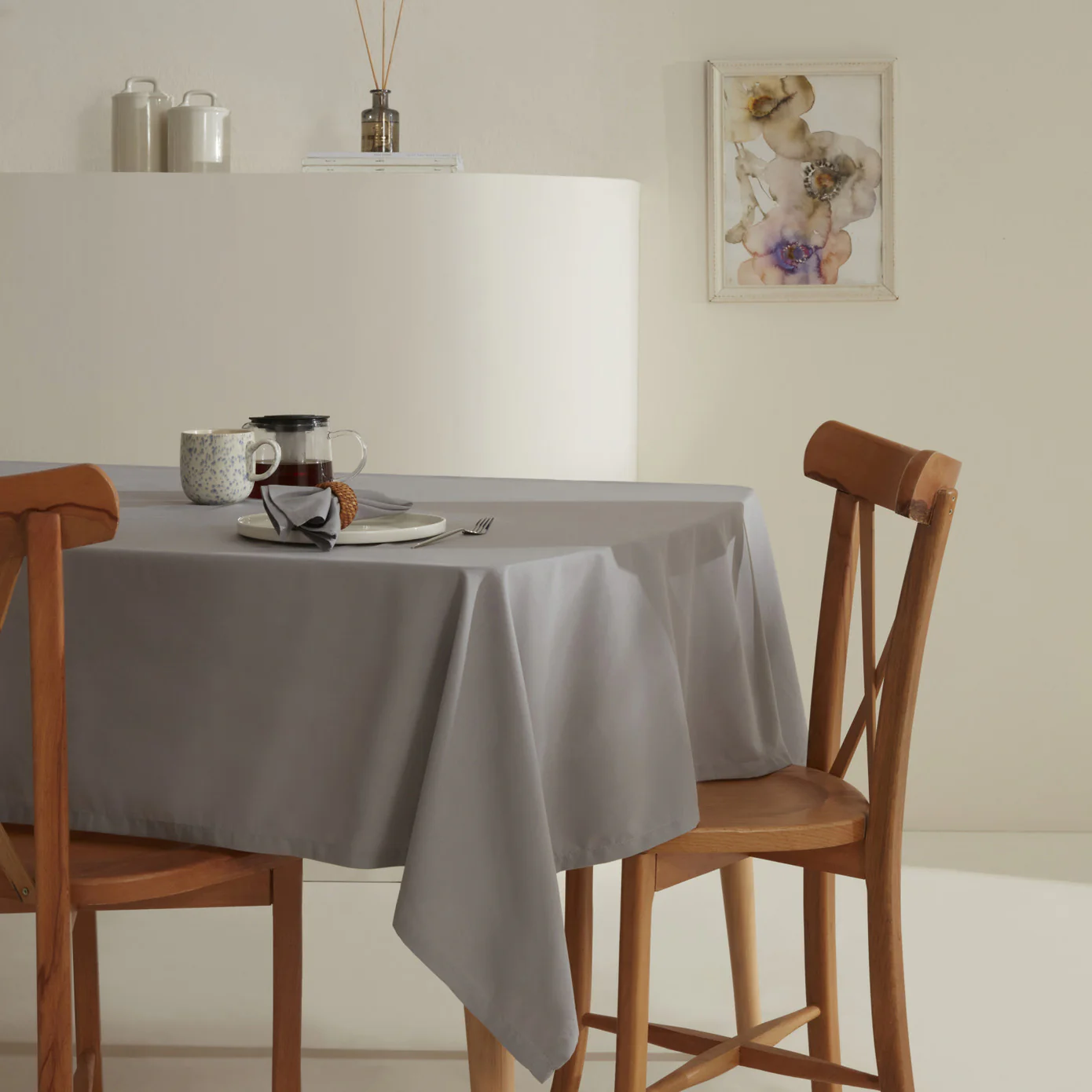 Karaca Home Belle Tablecloth, 140x200cm, Grey - Image 3