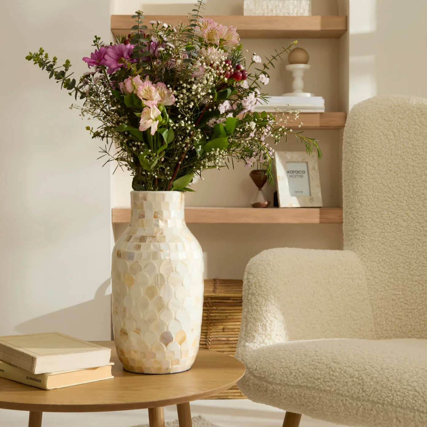 Karaca Home Carrie Vase, 16cm, White