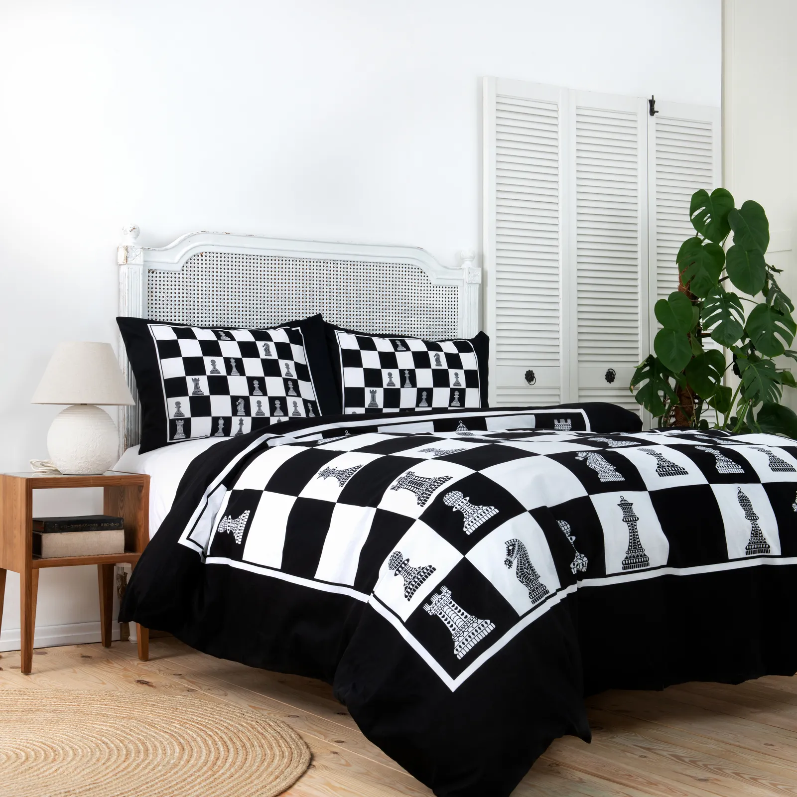 Karaca Home Chess 100% Turkish Cotton Duvet Cover Set, Double, Multi - Image 3