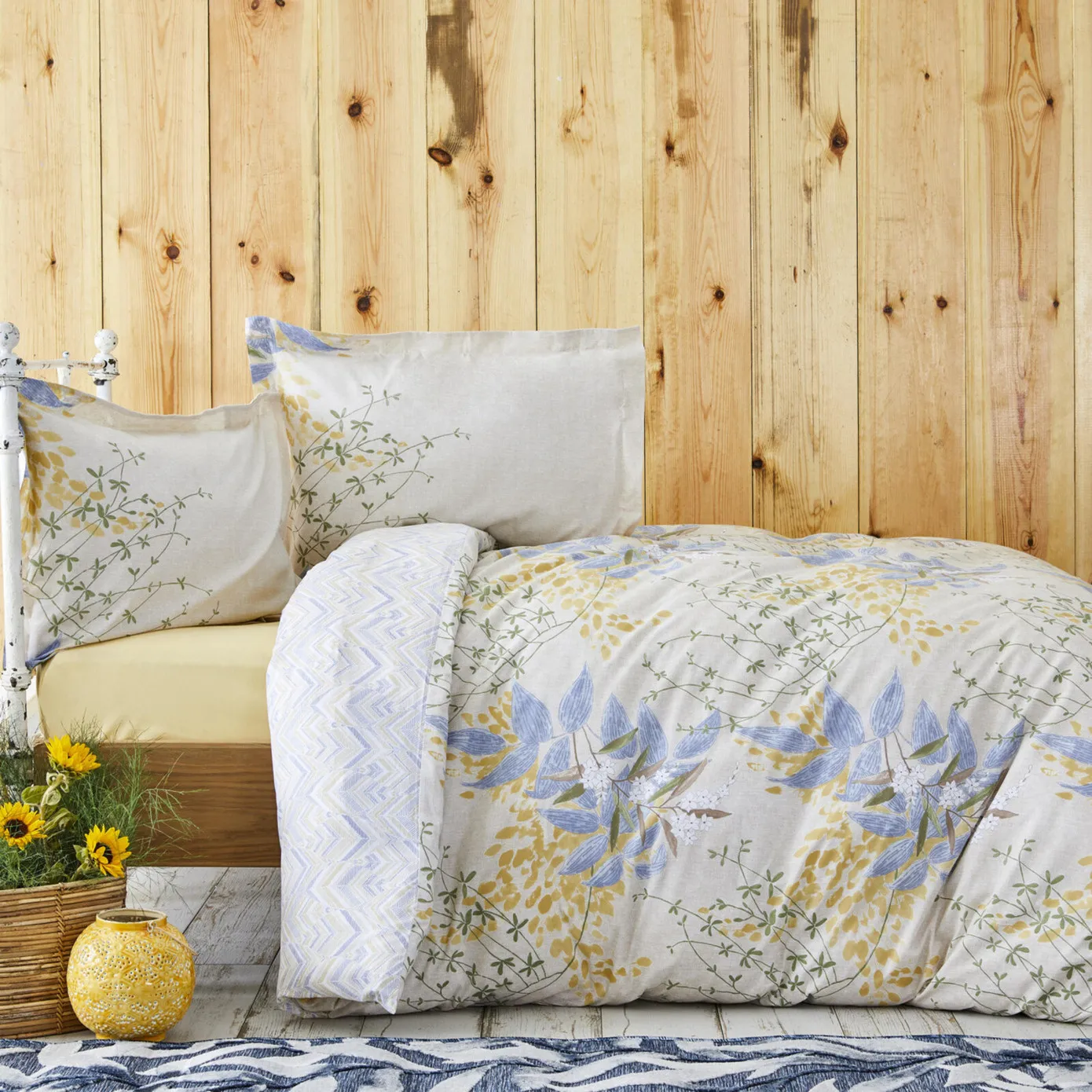 Karaca Home Clarinda 100% Turkish Cotton Duvet Cover Set, Super King, Multi - Image 3