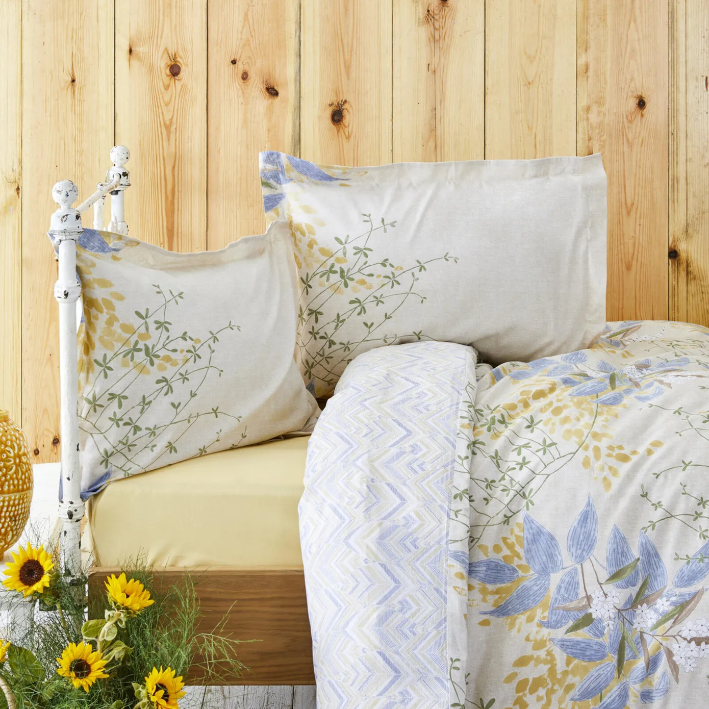 Karaca Home Clarinda 100% Turkish Cotton Duvet Cover Set, Super King, Multi - Image 4