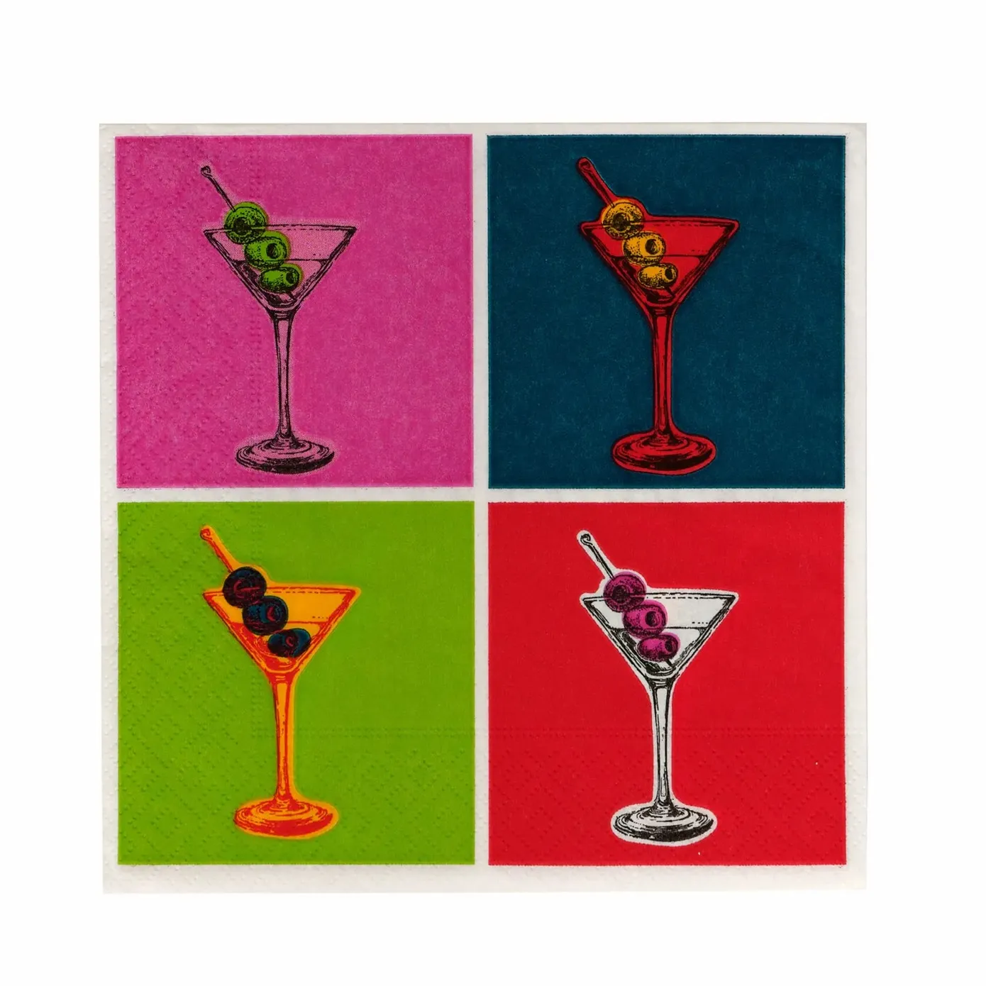 Karaca Home Coctail 20-Piece Paper Napkin, 33cmx33cm, Multi