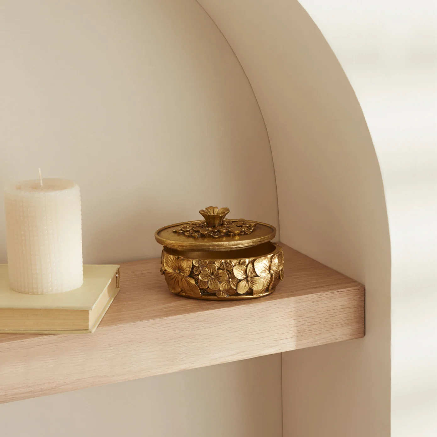 Karaca Home Coretta Gold Decorative Box, 13x10cm, Gold - Image 2