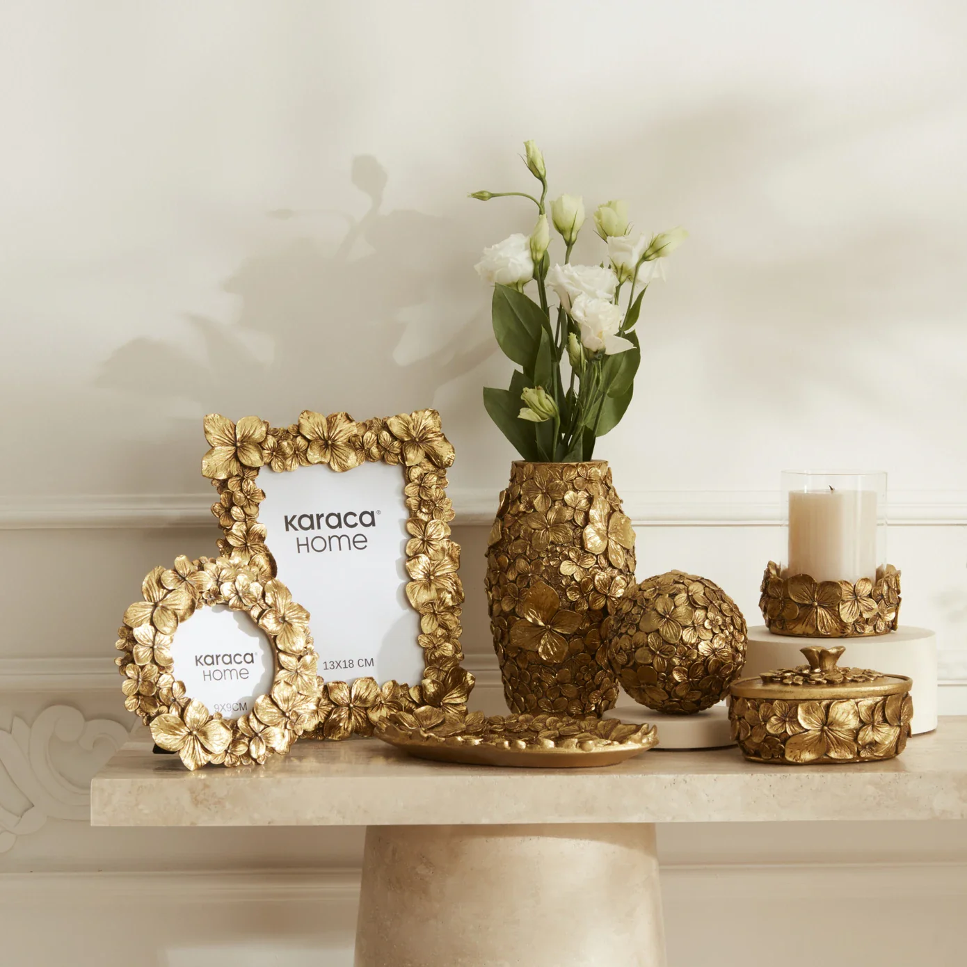 Karaca Home Coretta Gold Decorative Box, 13x10cm, Gold - Image 4