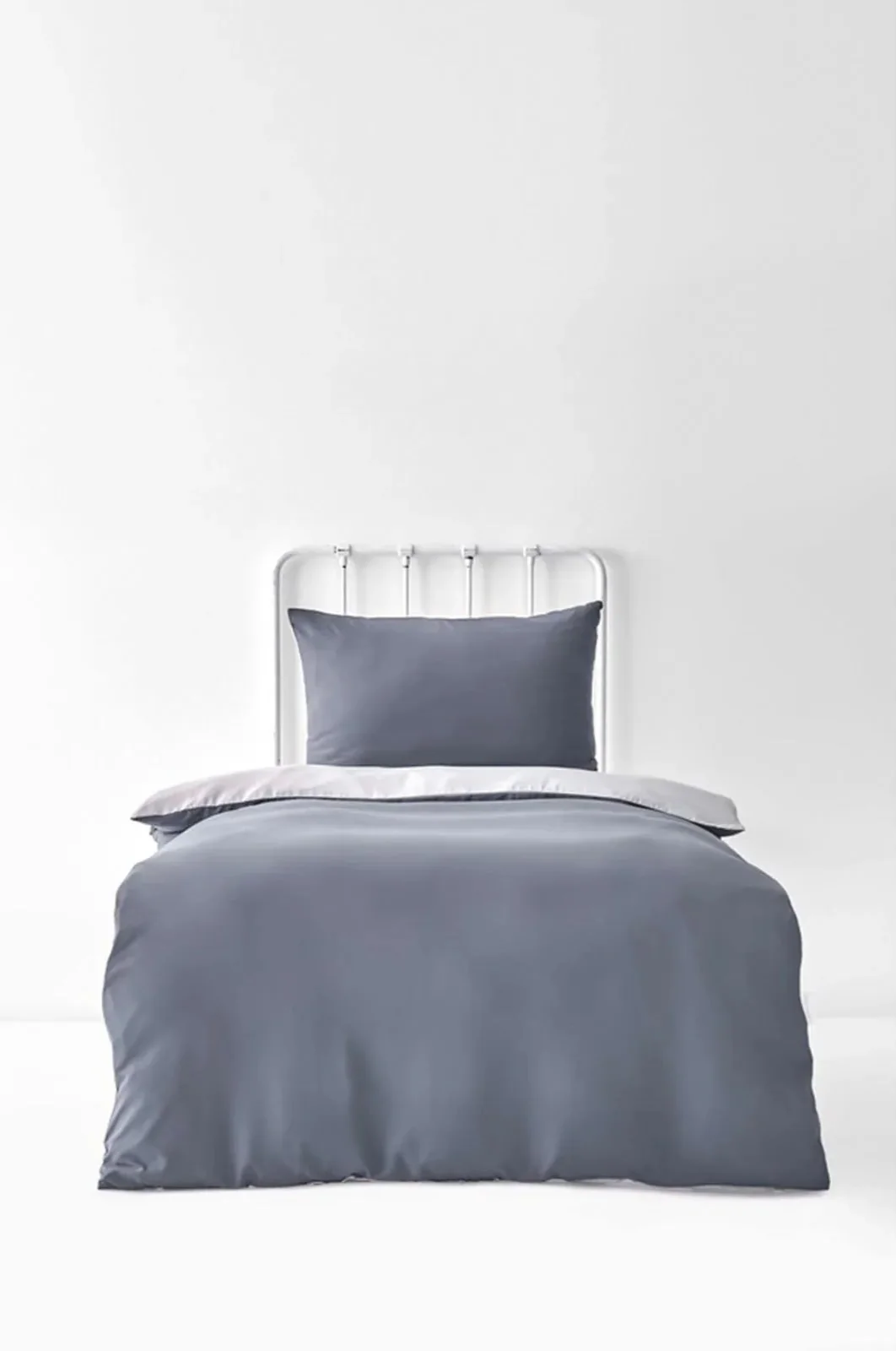 Karaca Home Duvet Cover Set, Single, Light Grey Dark Grey - Image 3