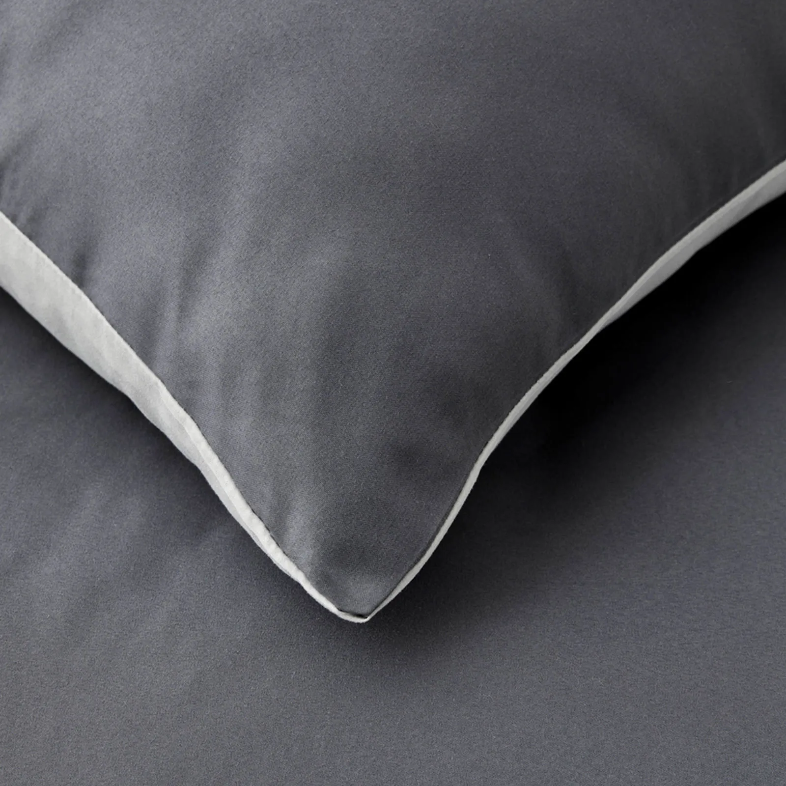 Karaca Home Duvet Cover Set, Single, Light Grey Dark Grey - Image 4